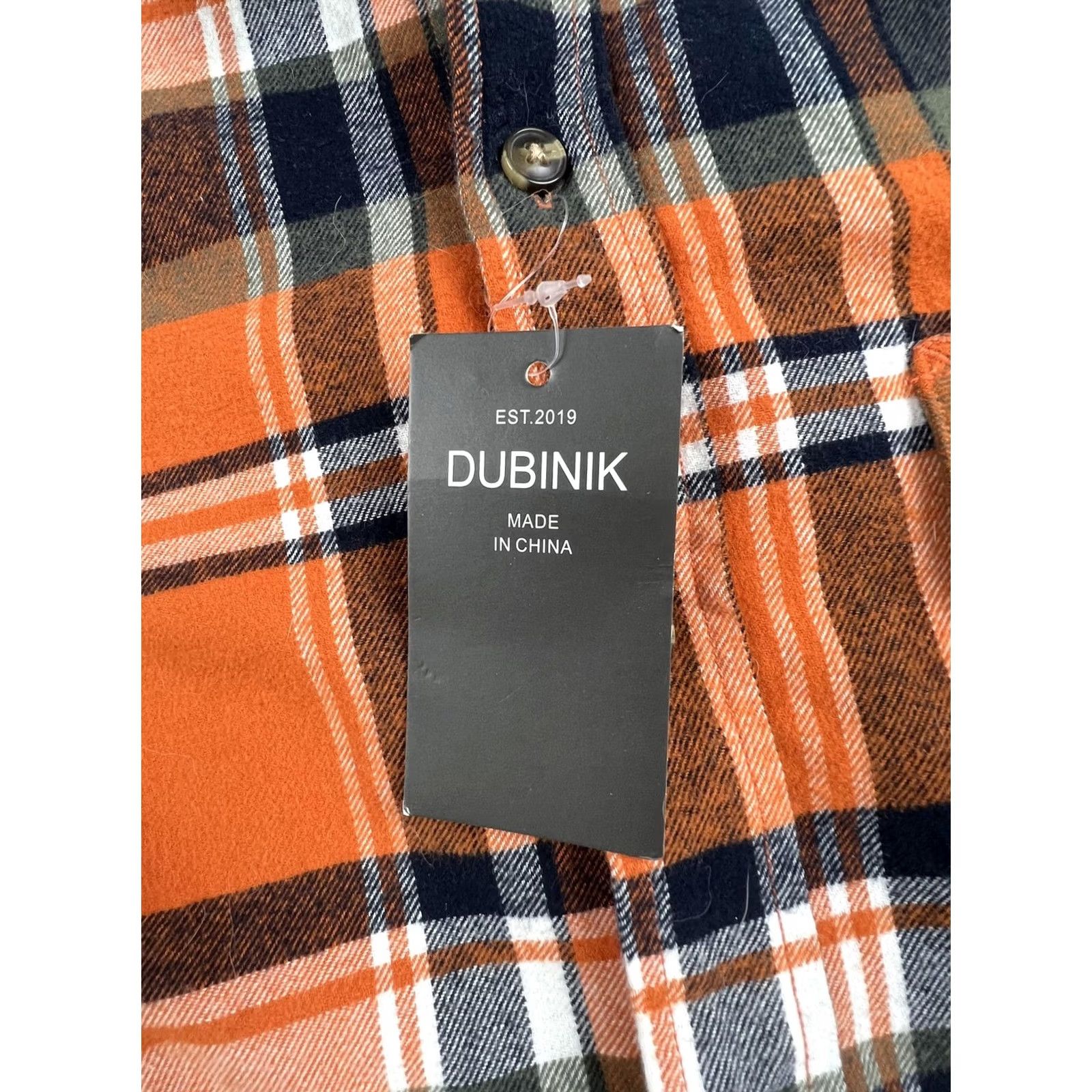 Vintage DUBINIK Shirt Mens M Orange Plaid Flannel Button Front Long Sleeve Casual Size US M / EU 48-50 / 2 - 4 Thumbnail