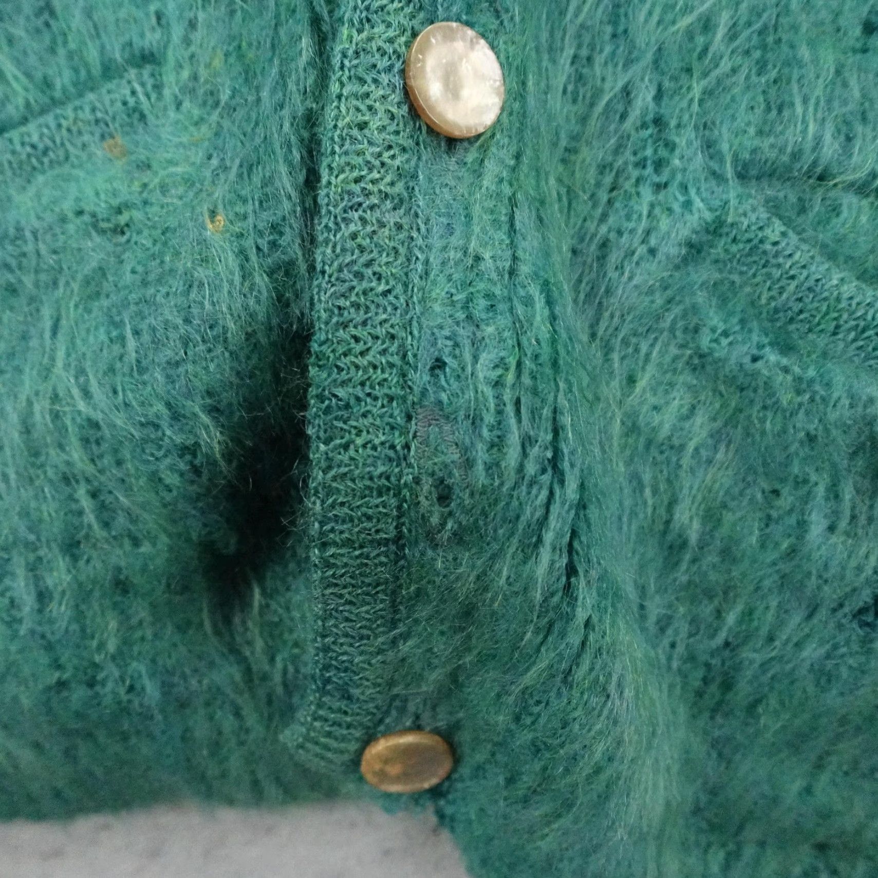 Vintage VINTAGE Shaggy Man Drummond Sweater Cardigan Mens S Green Mohair Wool 60s Size US S / EU 44-46 / 1 - 6 Thumbnail