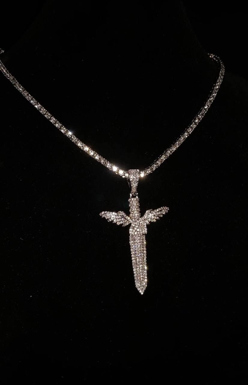 Other Chain | Pendant Sword Tennis Chain Silver 3mm 22” Size ONE SIZE - 3 Thumbnail