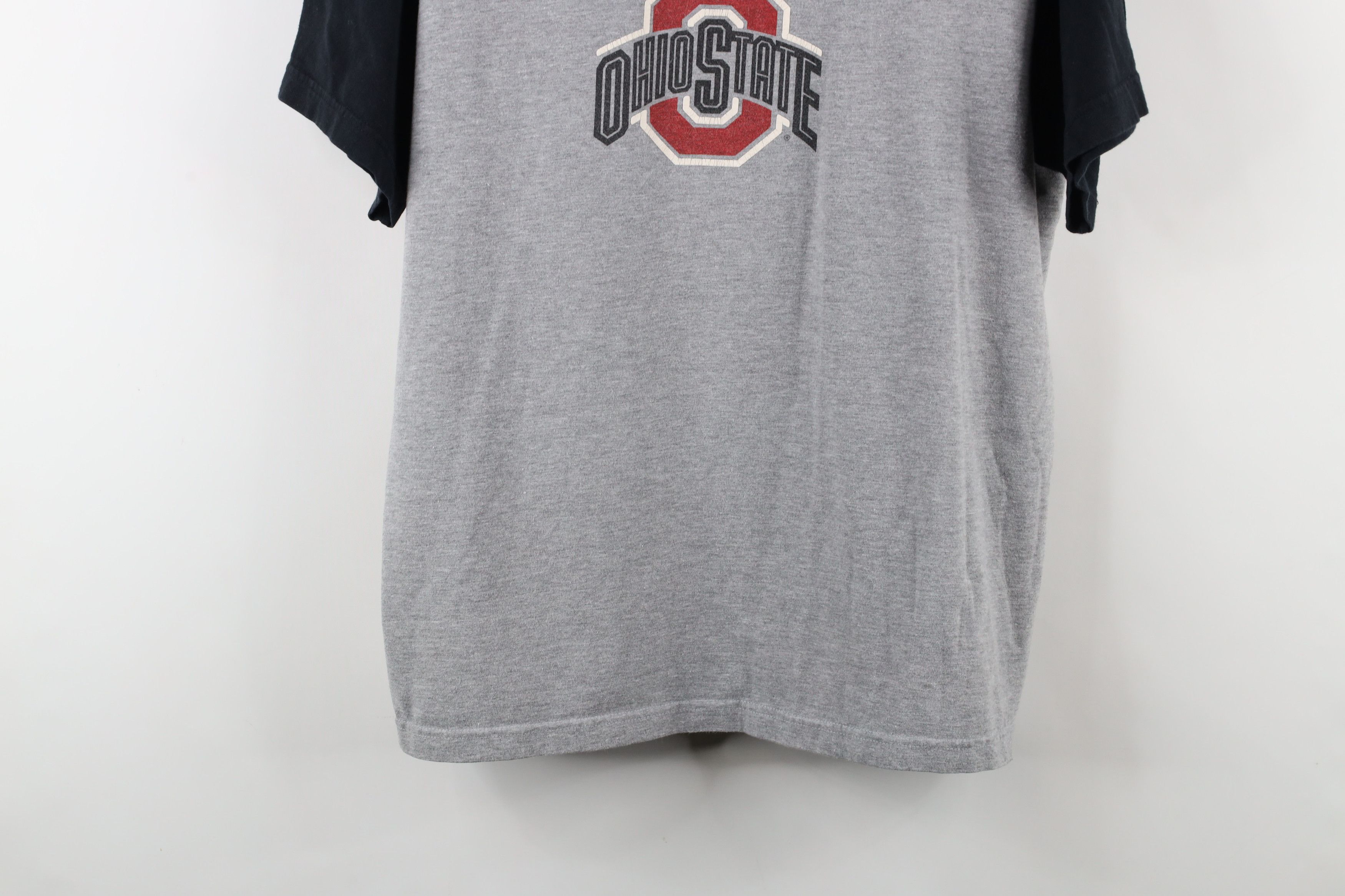 Nike × Vintage Vintage Nike Swoosh Ohio State University Raglan T-Shirt Size US L / EU 52-54 / 3 - 3 Thumbnail