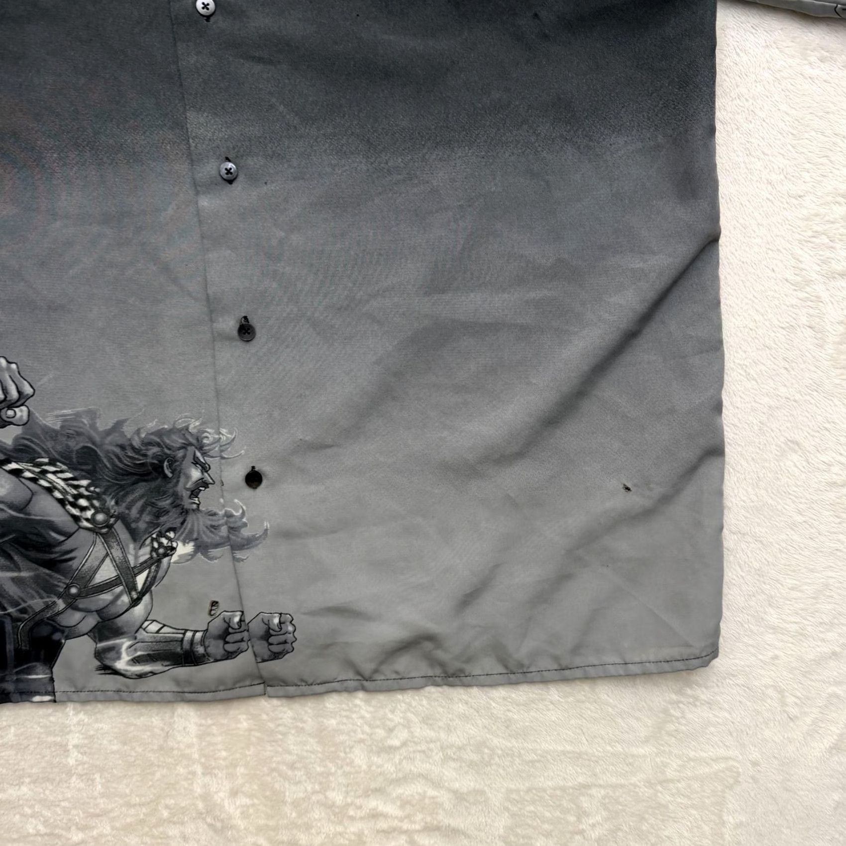 Vintage VINTAGE BillionBay Shirt Mens XL Gray Anime Kanji Warrior Graphic Button Up Samurai Size US XL / EU 56 / 4 - 4 Thumbnail