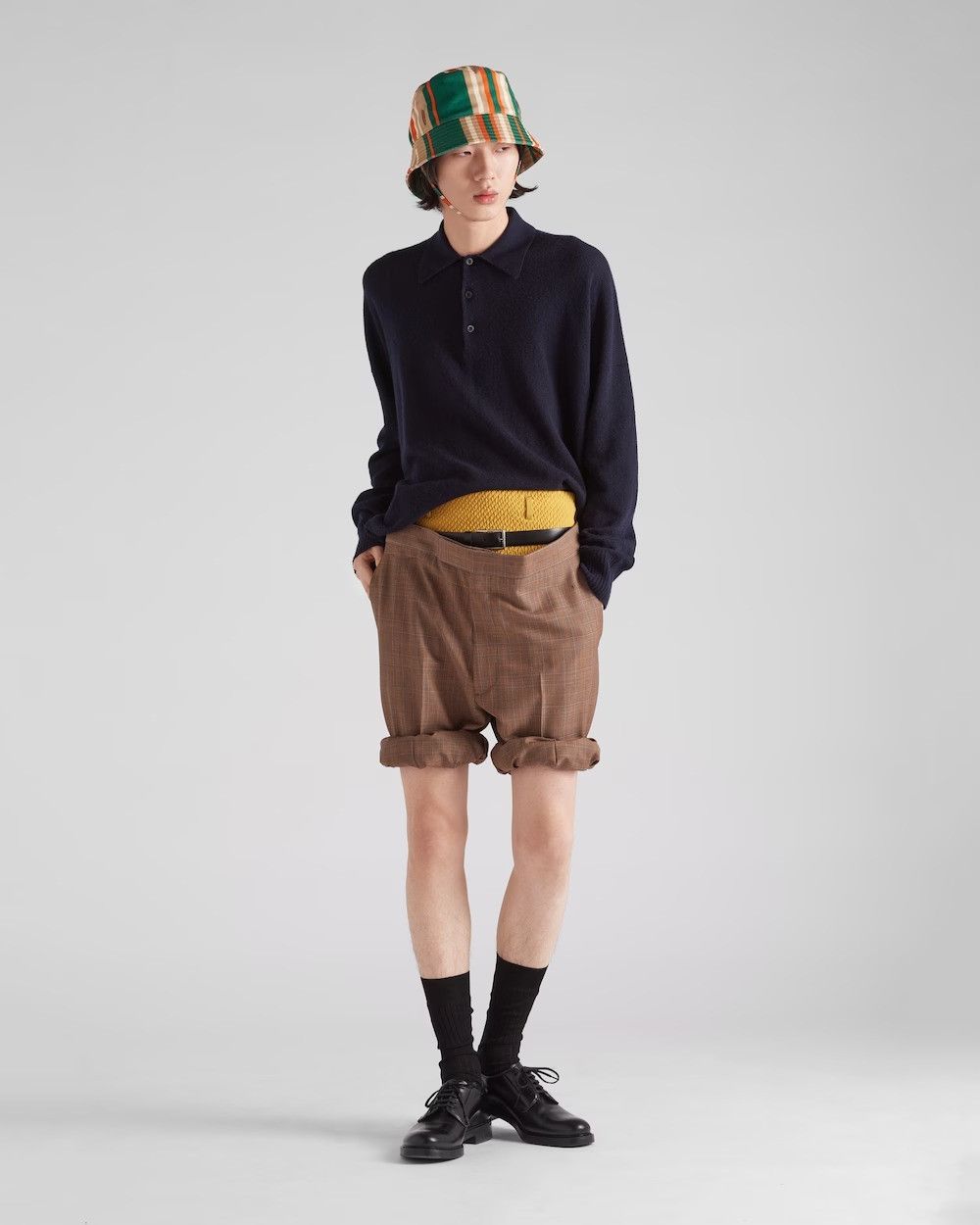 Prada o1bcso1str1025 Cashmere Sweater in Navy Size US L / EU 52-54 / 3 - 2 Thumbnail