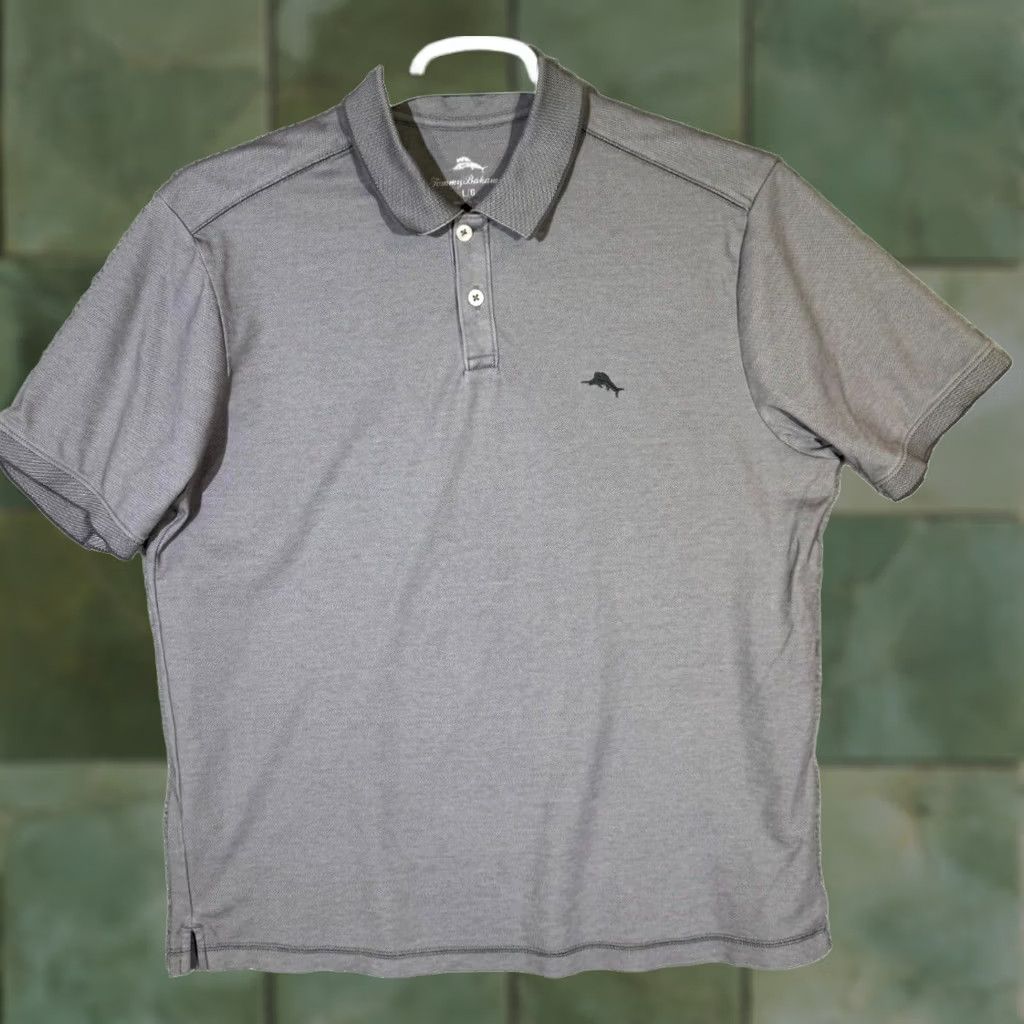 Tommy Bahama Tommy Bahama Polo Shirt Large Gray Short Sleeve Cotton Logo Excellent Men’s Size US L / EU 52-54 / 3 - 1 Thumbnail