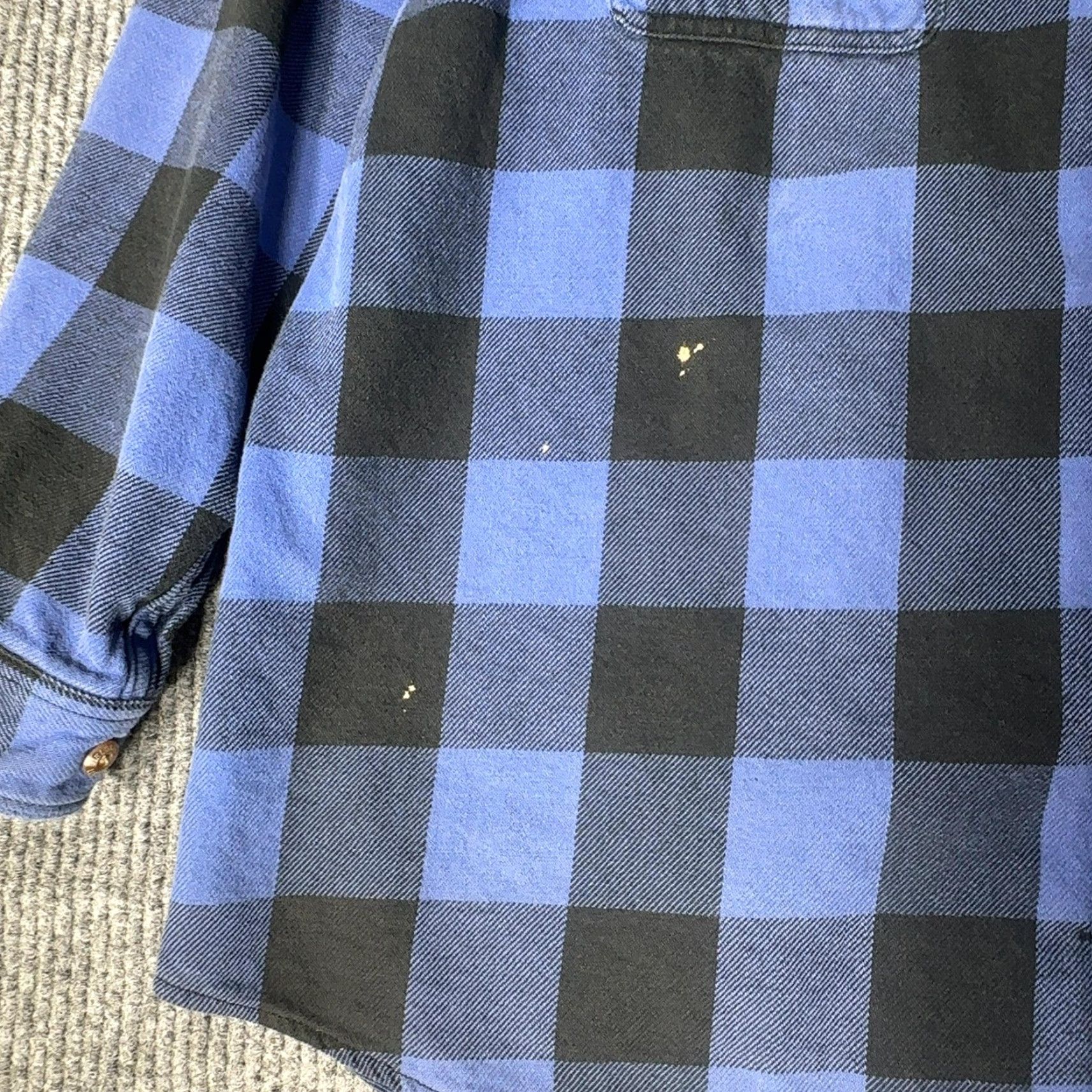 Vintage Field & Stream Flannel Shirt Mens XXL Blue Black Buffalo Plaid Button Up Size US XXL / EU 58 / 5 - 2 Thumbnail