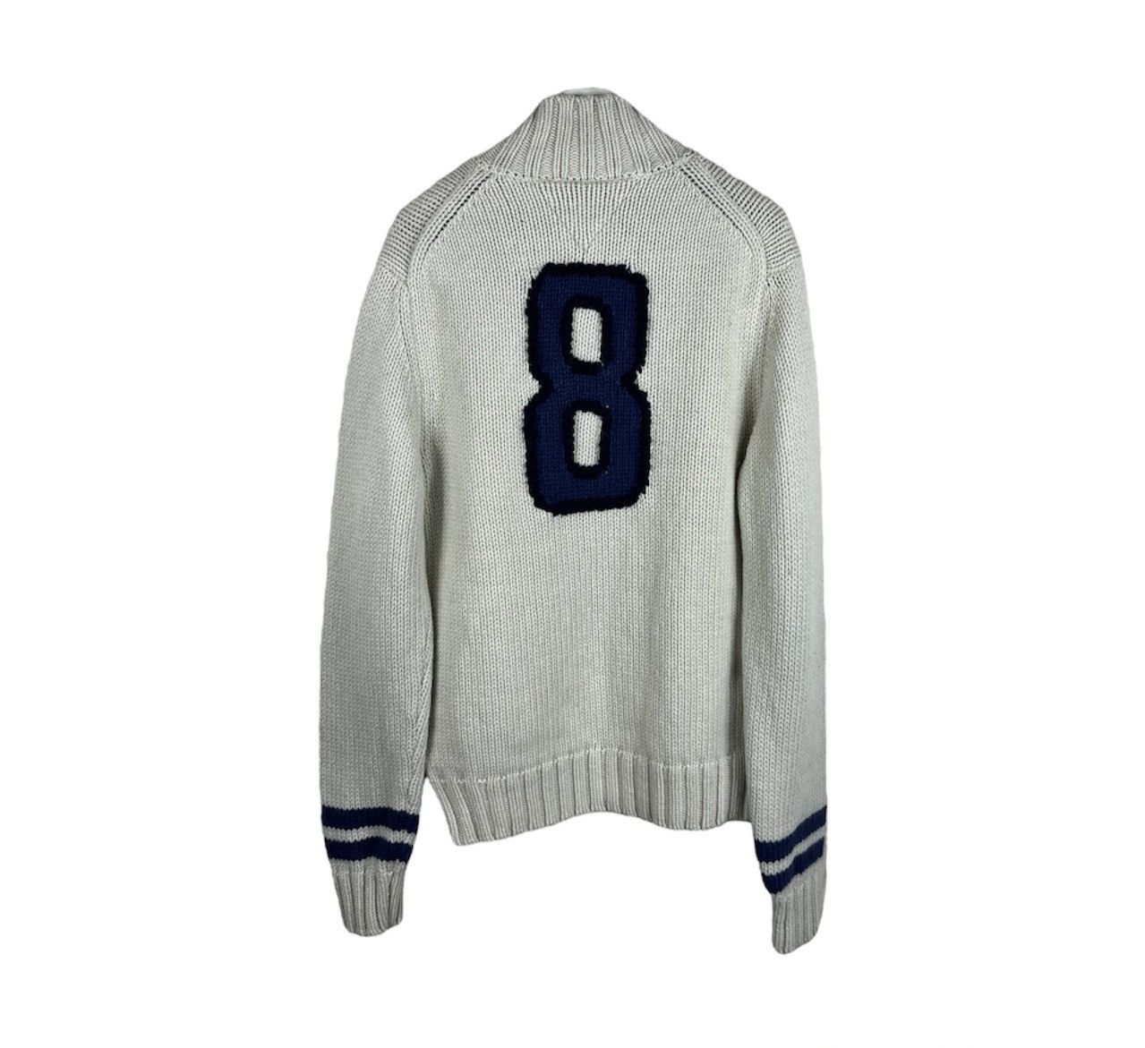 Tommy Hilfiger Vintage Tommy Hilfiger heavy knit zip wool hoodie cardigan Size US XL / EU 56 / 4 - 2 Thumbnail