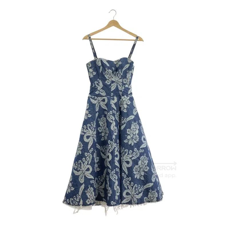 Junya Watanabe Junya Watanabe Denim Embroidered Tulle Puff Sleeve Dress Size XS / US 0-2 / IT 36-38 - 2 Thumbnail