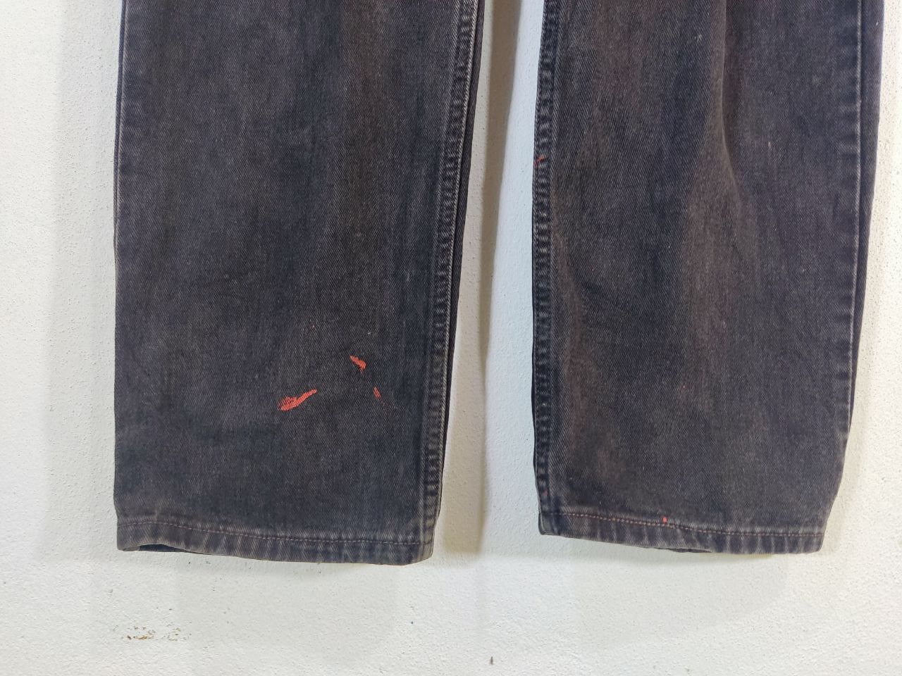 Levi's vintage levis 550 relaxed fit black denim nice design Size US 37 - 8 Thumbnail