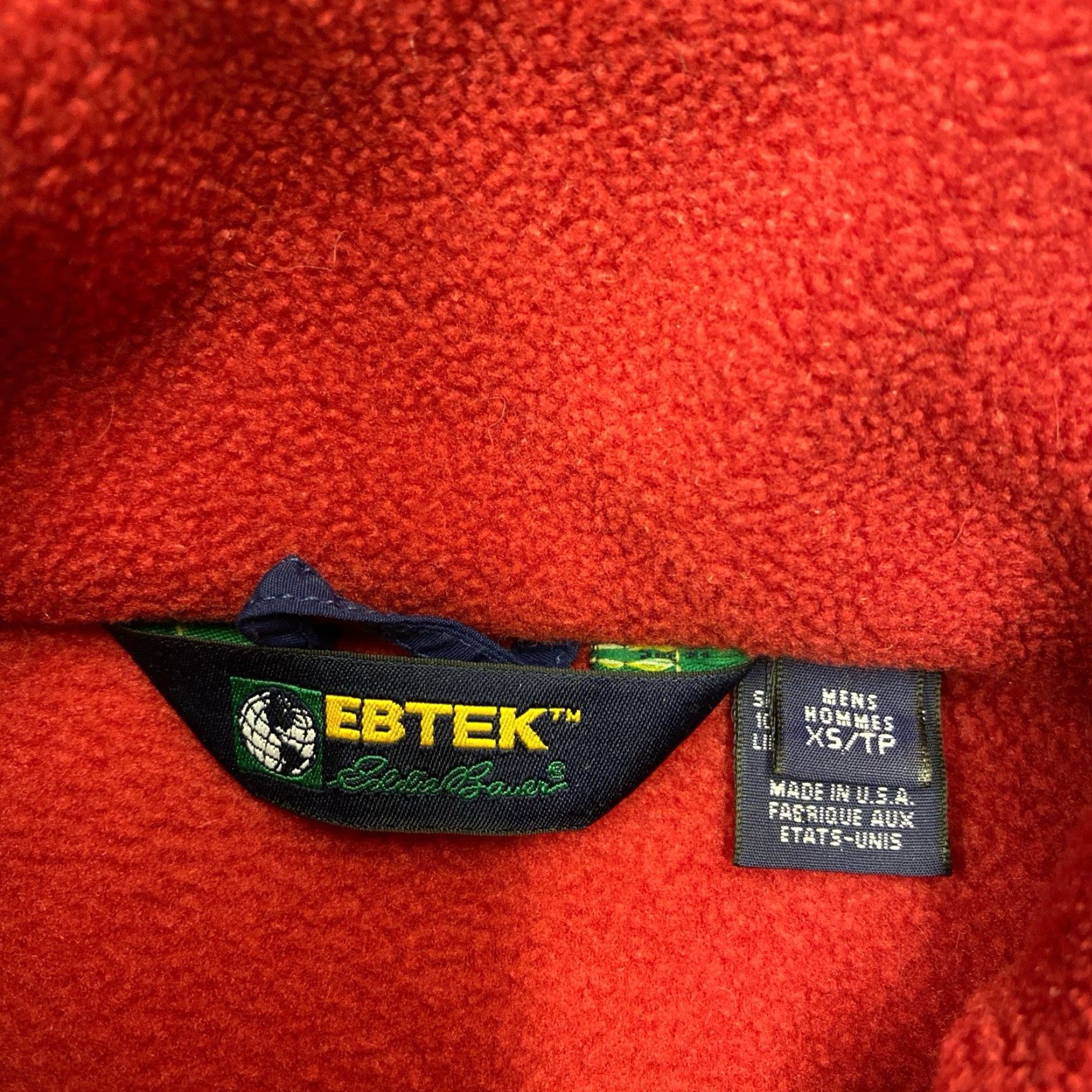 Eddie Bauer VINTAGE Eddie Bauer Ebtek Fleece Zip Up Polar Jacket XS Men Red 90s Bomber Jacket Size US XS / EU 42 / 0 - 4 Thumbnail