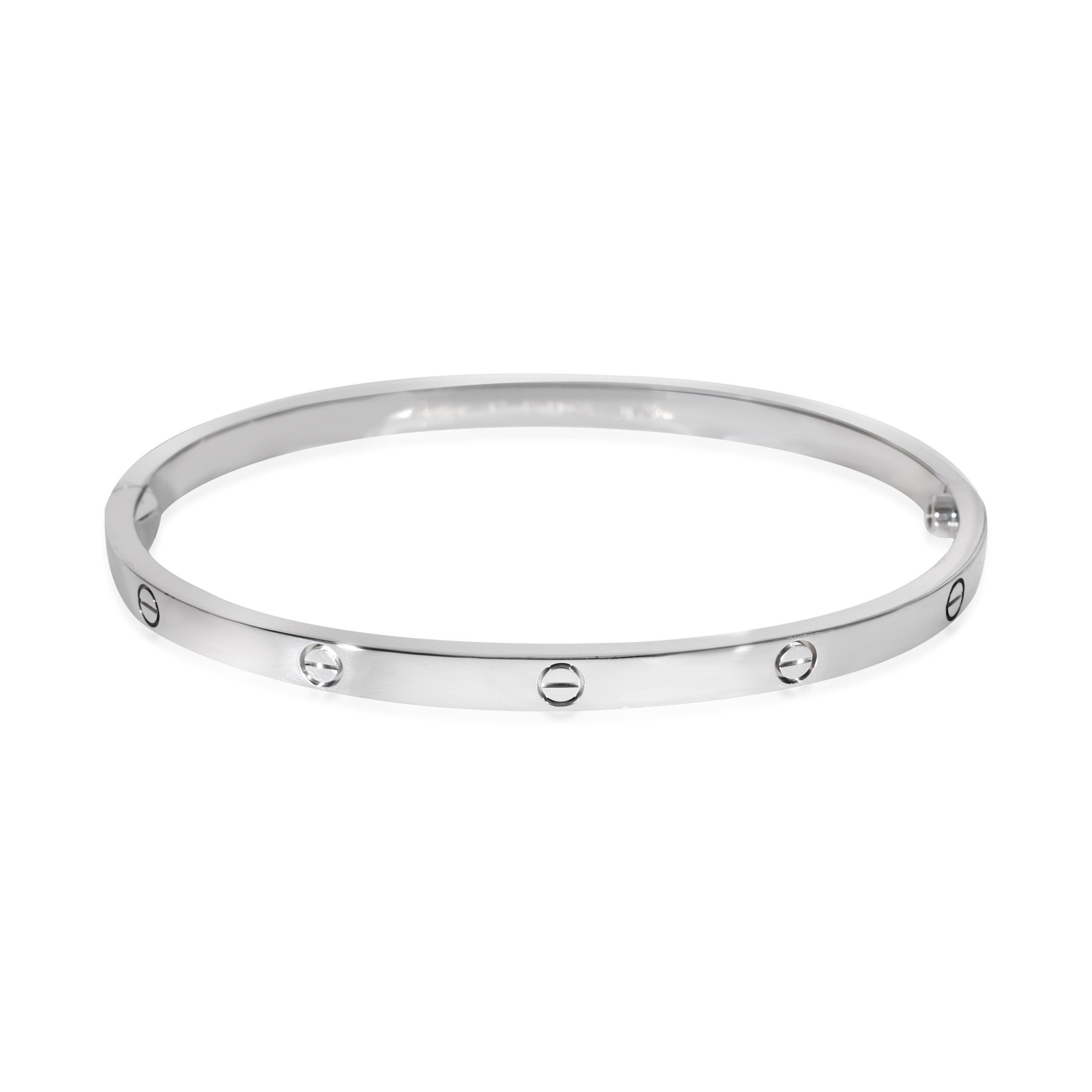 image of Cartier Love Bracelet, Small Model (White Gold), Women's