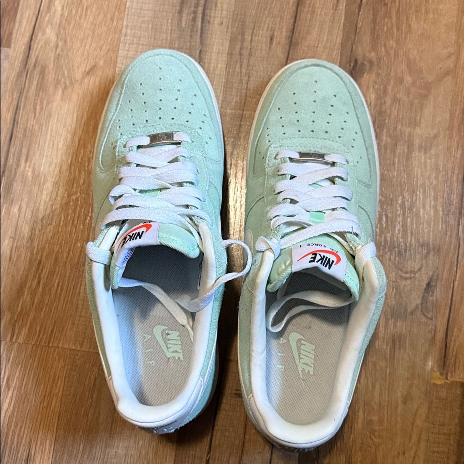 Nike 2013 Nike Air Force 1 Suede Arctic Green Gum Bottom Size US 10 / EU 43 - 3 Thumbnail