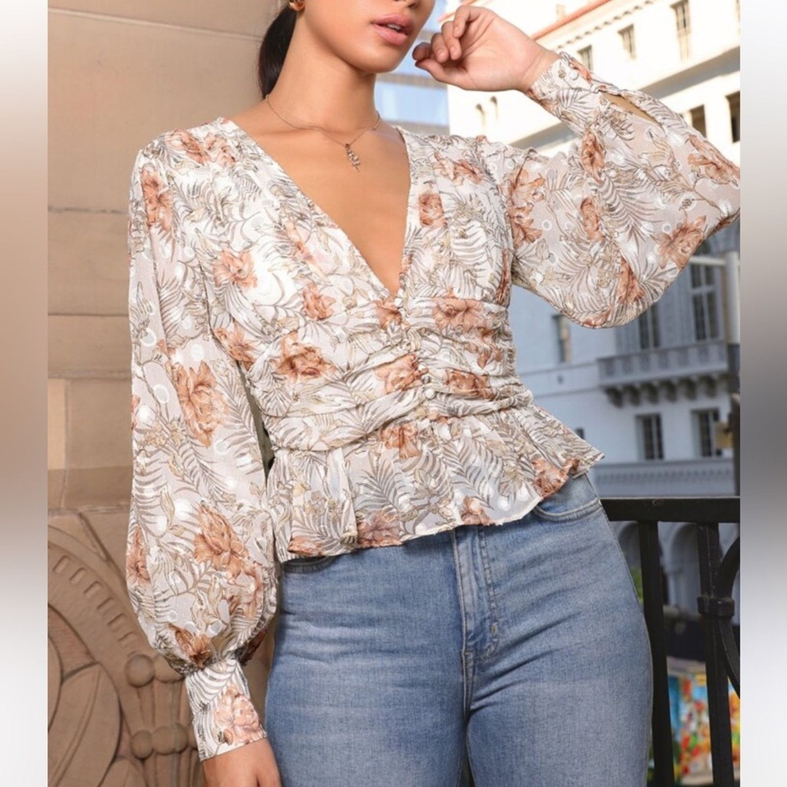 Shein SHEIN Floral Top Size S / US 4 / IT 40 - 1 Thumbnail