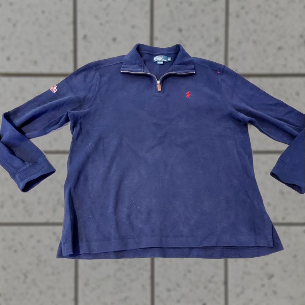 Polo Ralph Lauren VINTAGE? (No) Polo Ralph Lauren Ole Miss Sweater XL Navy Blue Runnin Rebels Mens Pullover Shirt? Size US XL / EU 56 / 4 - 1 Thumbnail