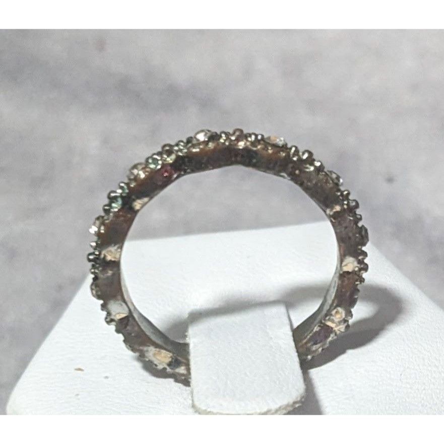 Other Whimsical Braided Silver Tone Rhinestone Ring Size 7 Size ONE SIZE - 10 Thumbnail