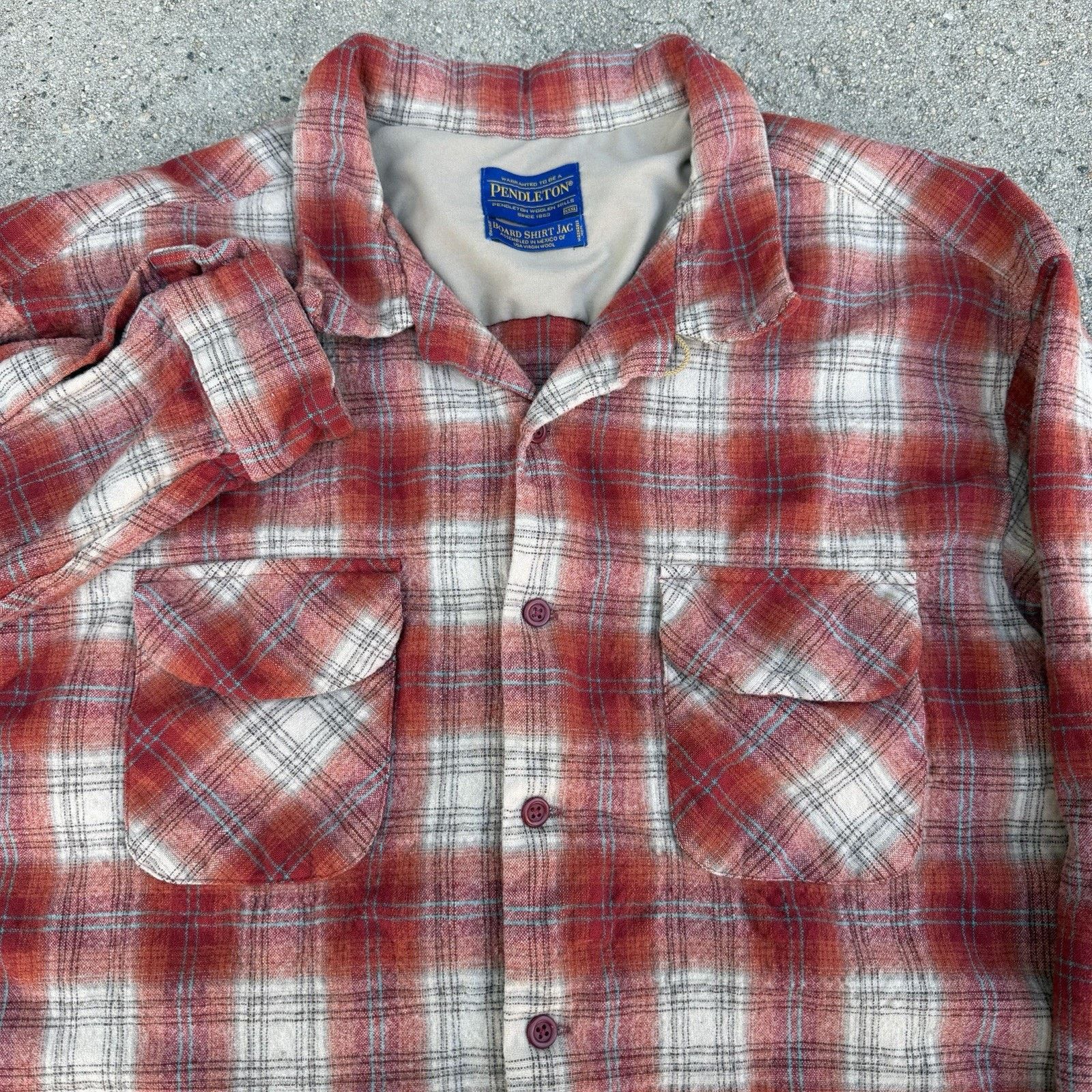 Pendleton Pendleton Plaid Wool Board Shirt Jac Loop Collar Surf 3XL Size US XXL / EU 58 / 5 - 3 Thumbnail