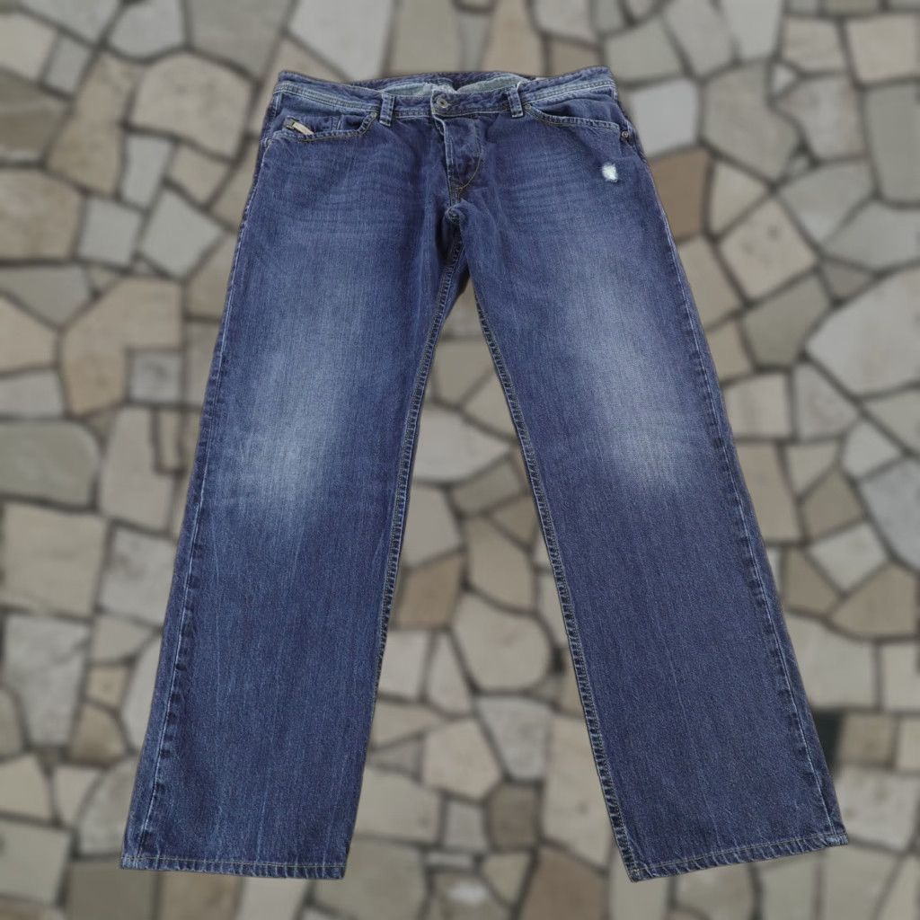 Diesel Diesel Jeans Mens 38 Blue Denim Darron Tapered Slim Fit Faded Button Fly Jeans Mens Size US 36 / EU 52 - 1 Thumbnail
