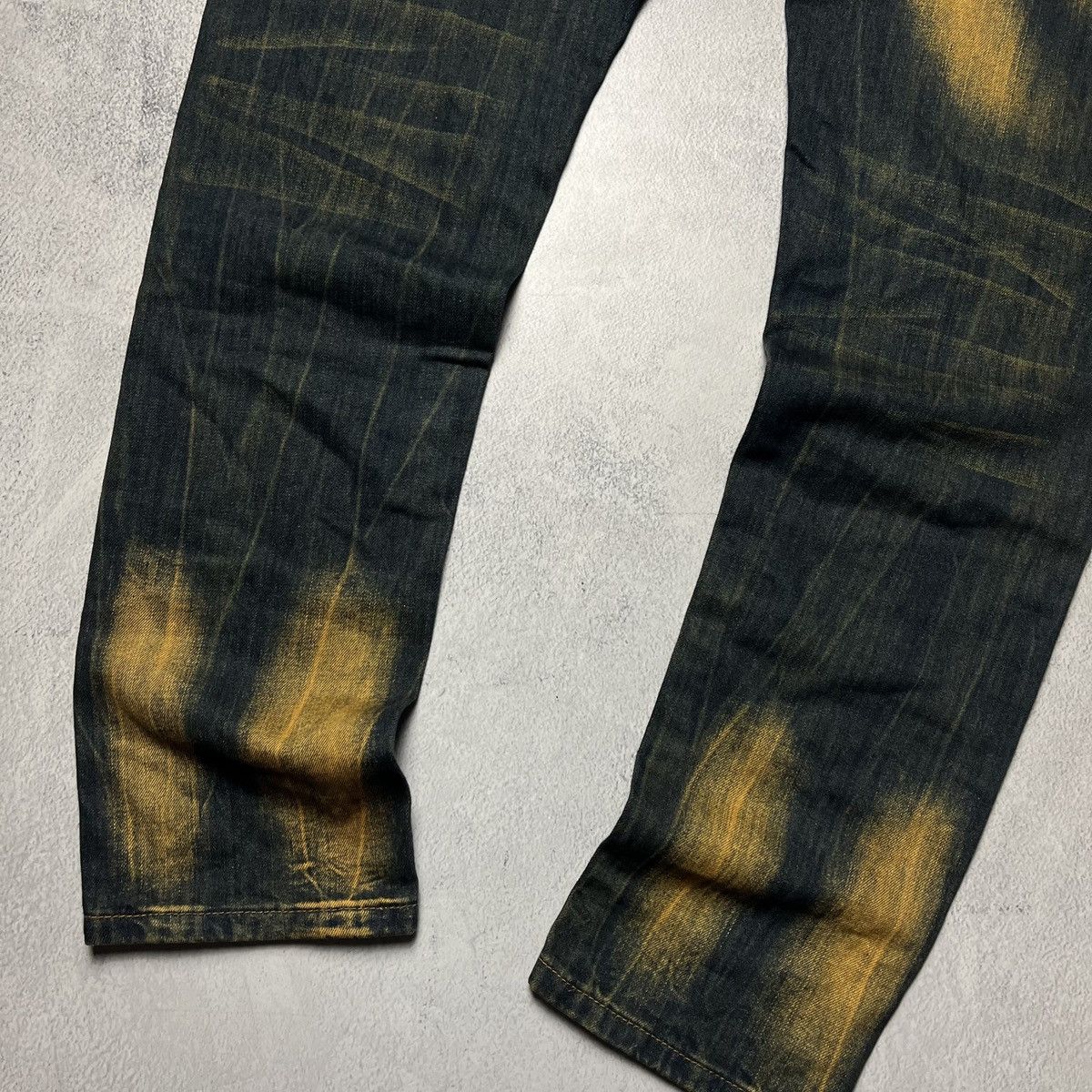Japanese Brand Crazy Jeans Dirty Pants faded denim thrashed distressed Size US 37 - 9 Thumbnail