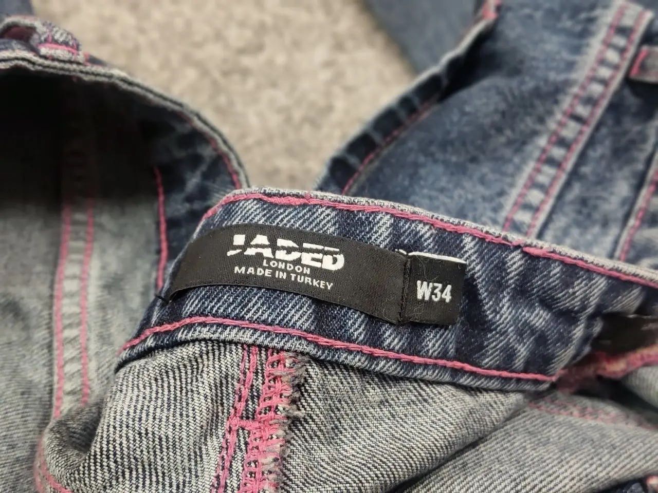Jaded London VTG Y2K Hysteric Glamour Style Baggy Flared Jeans low rise Size US 34 / EU 50 - 14 Thumbnail