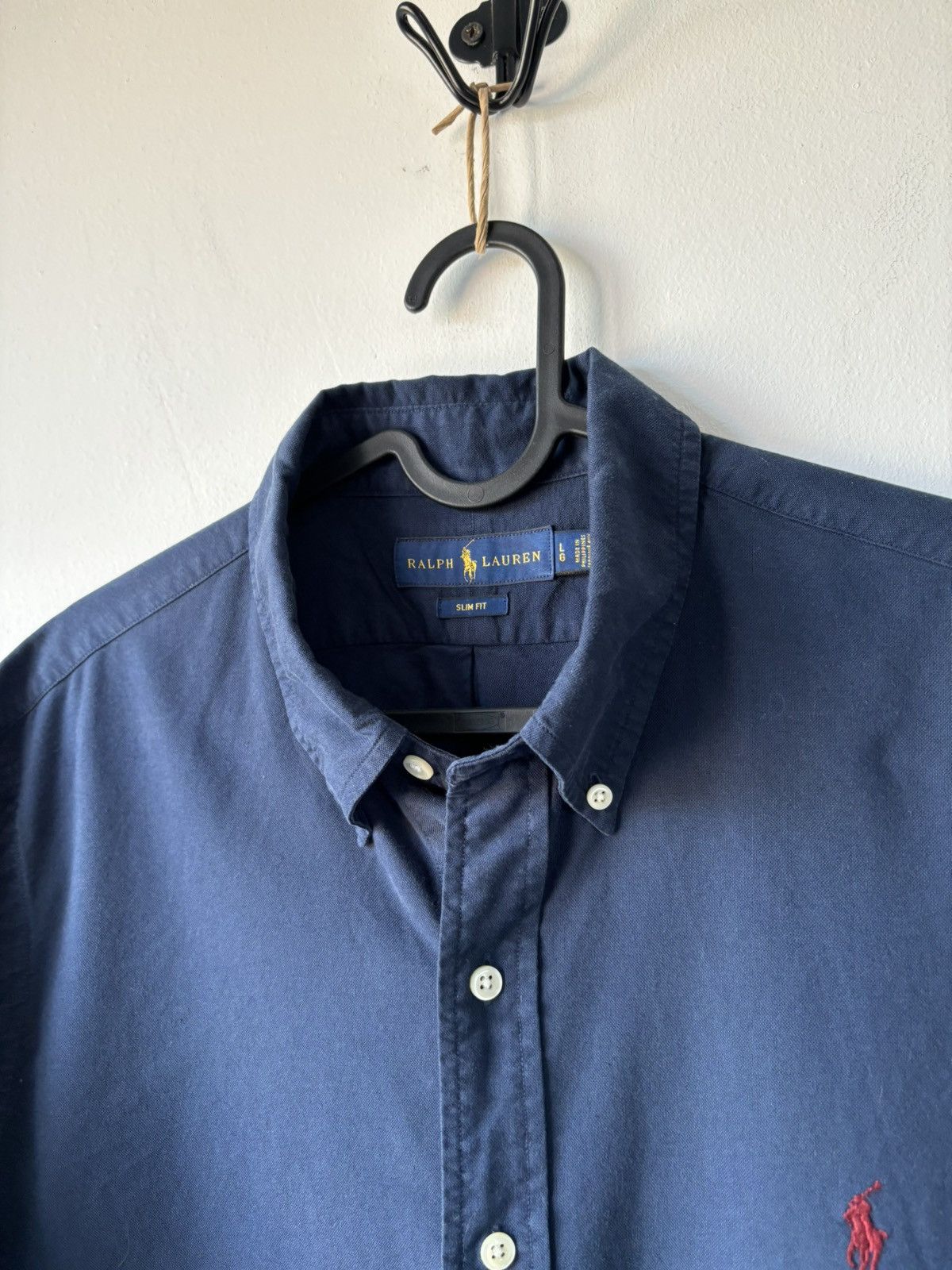 Polo Ralph Lauren × Ralph Lauren POLO RALPH LAUREN CLASSIC FIT TWILL SHIRT NAVY BLUE Size US L / EU 52-54 / 3 - 6 Thumbnail