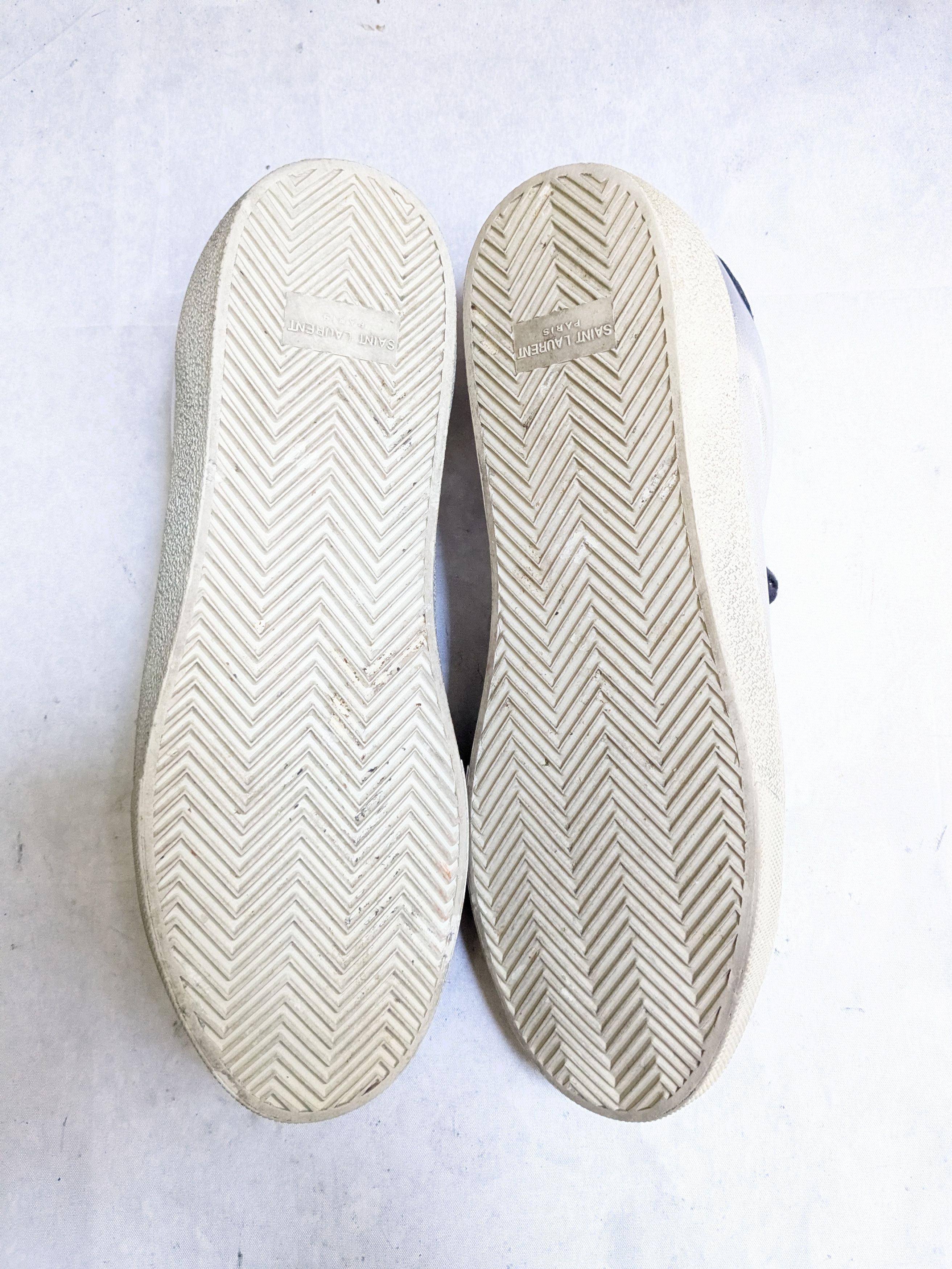 Saint Laurent Paris Saint Laurent Sneakers Silver 12 45 Low Tops Leather Court Size US 12 / EU 45 - 12 Thumbnail