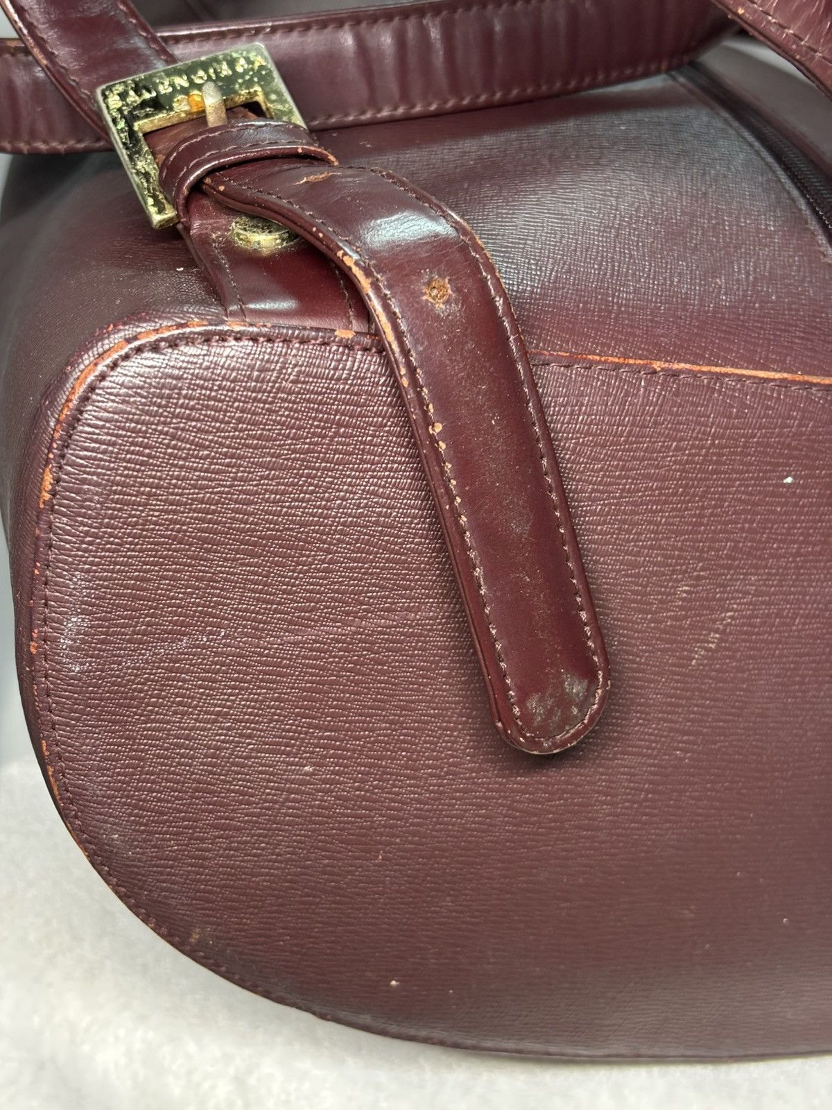 Balenciaga (rlly2 worn) Vintage Balenciaga Backpack Maroon Size ONE SIZE - 6 Thumbnail