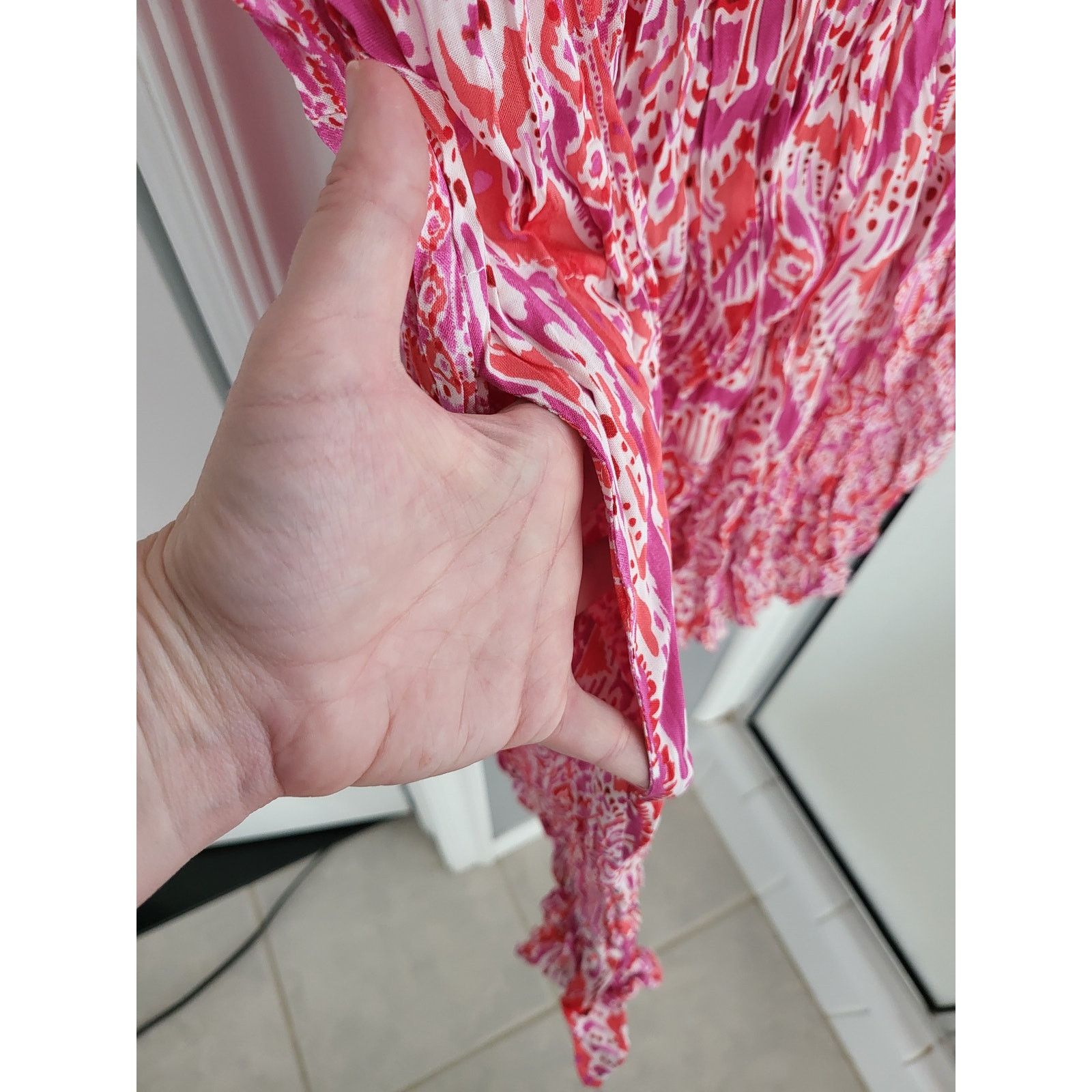 Avenue Avenue Avalon Crush Tunic in Pink Ikat - Size 16 Size XXL / US 16-18 / IT 52-54 - 5 Thumbnail