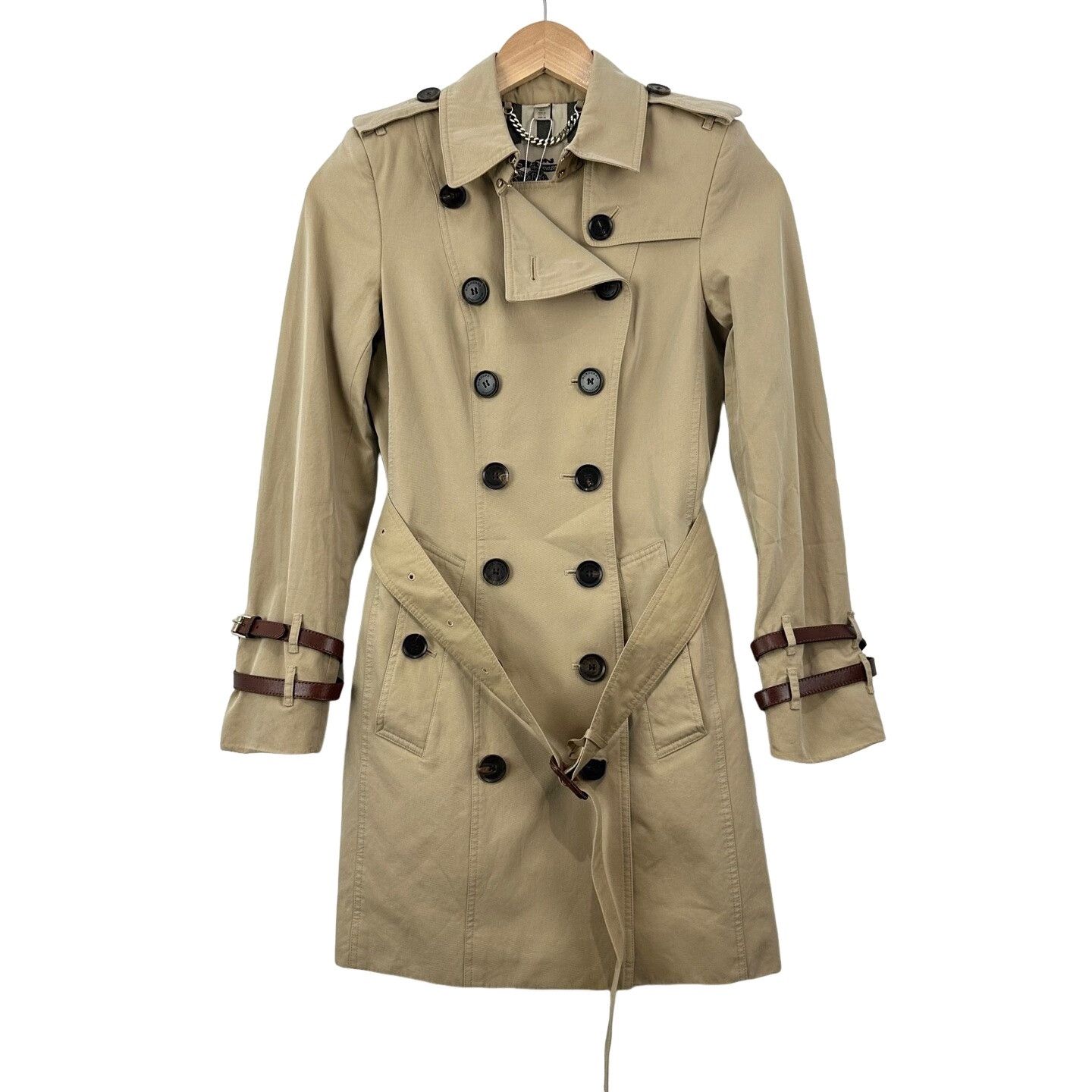 Burberry Burberry Double Breasted Cotton Trench Coat ITA 34 Size XXS / US 00 / IT 34 - 1 Thumbnail