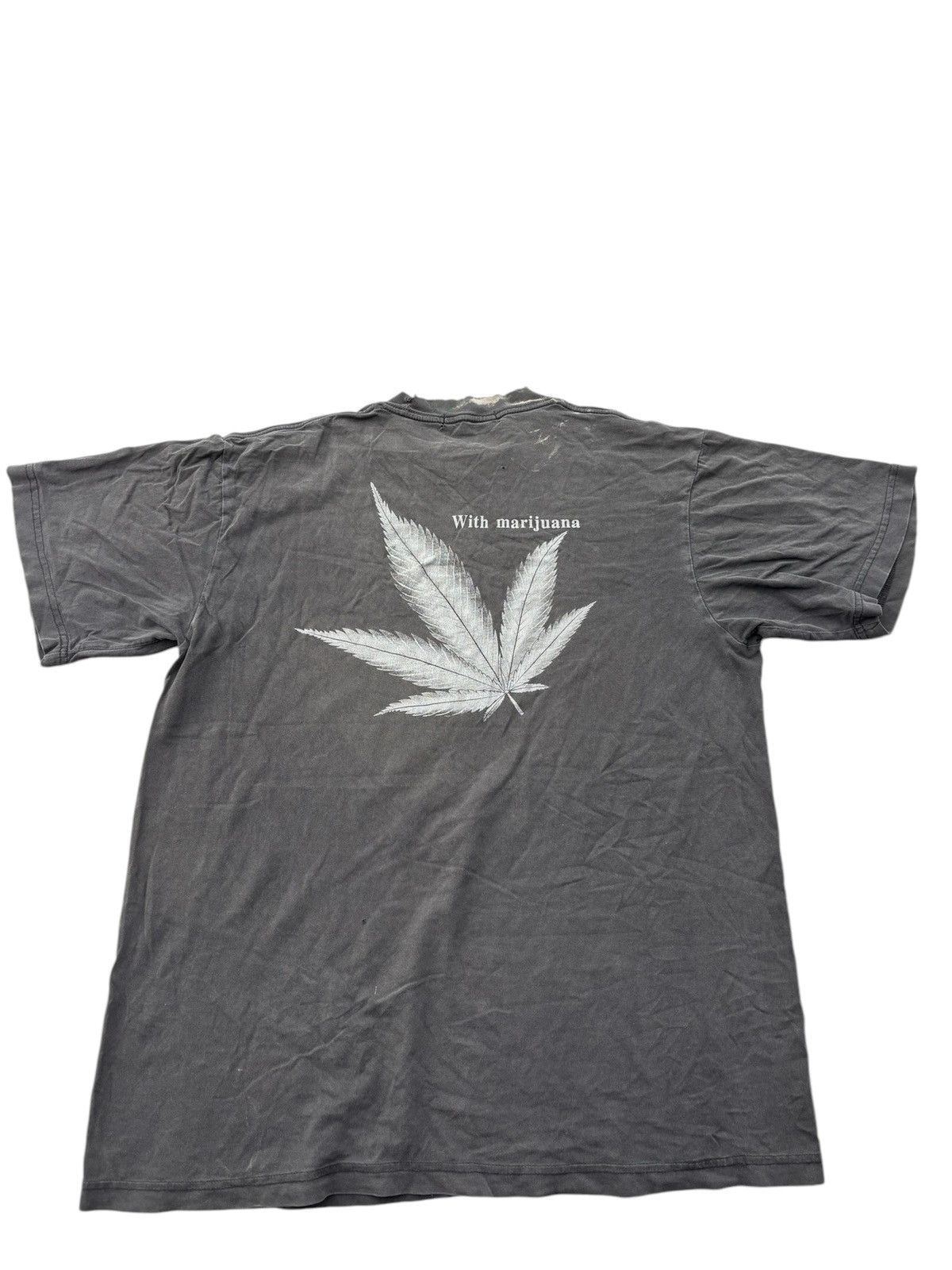 Vintage Vintage 90’s Open Up With Marjuana Tshirt Size US L / EU 52-54 / 3 - 2 Thumbnail