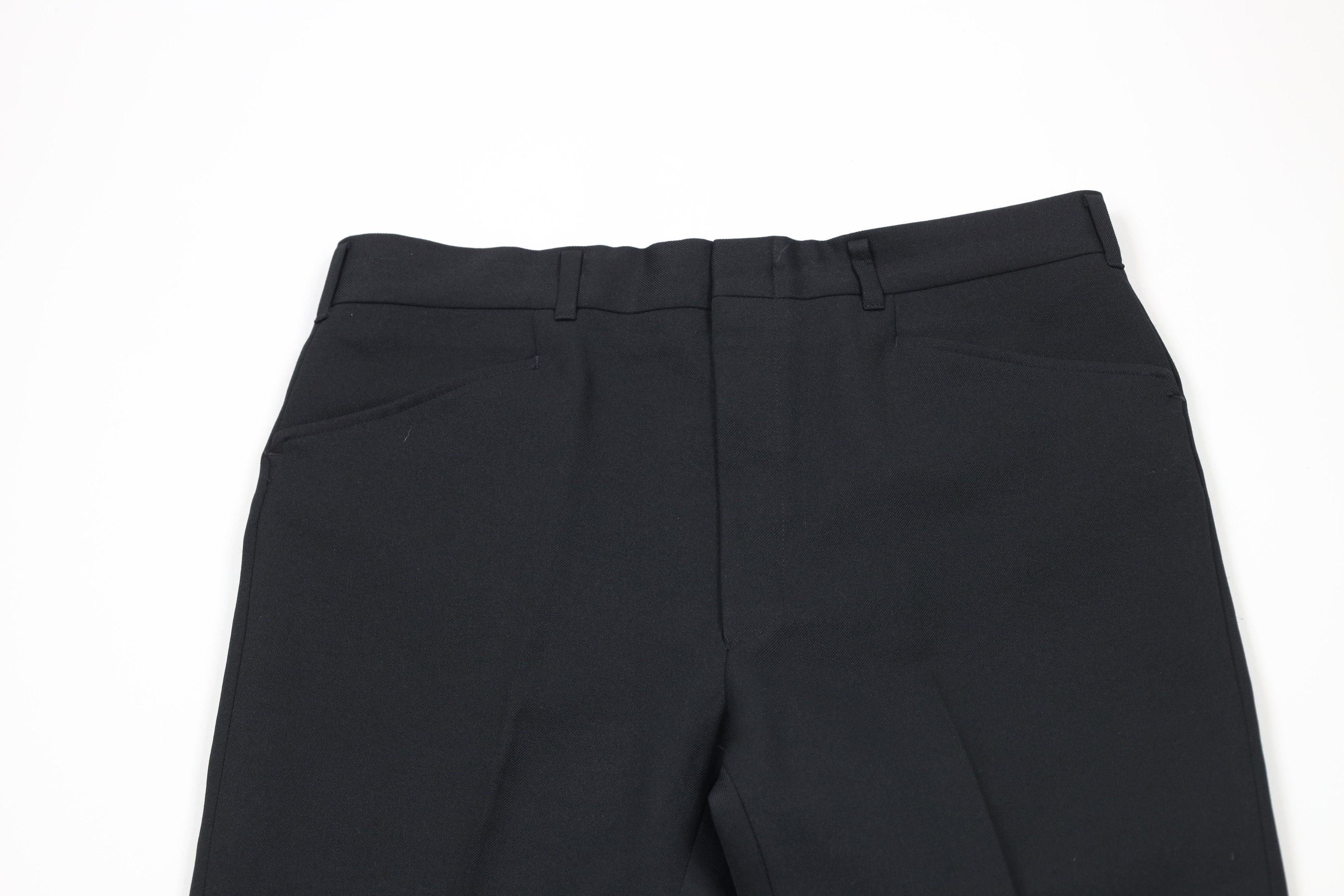 Vintage Vintage 90s Streetwear Flared Wide Leg Chino Pants Black Size US 34 / EU 50 - 2 Thumbnail