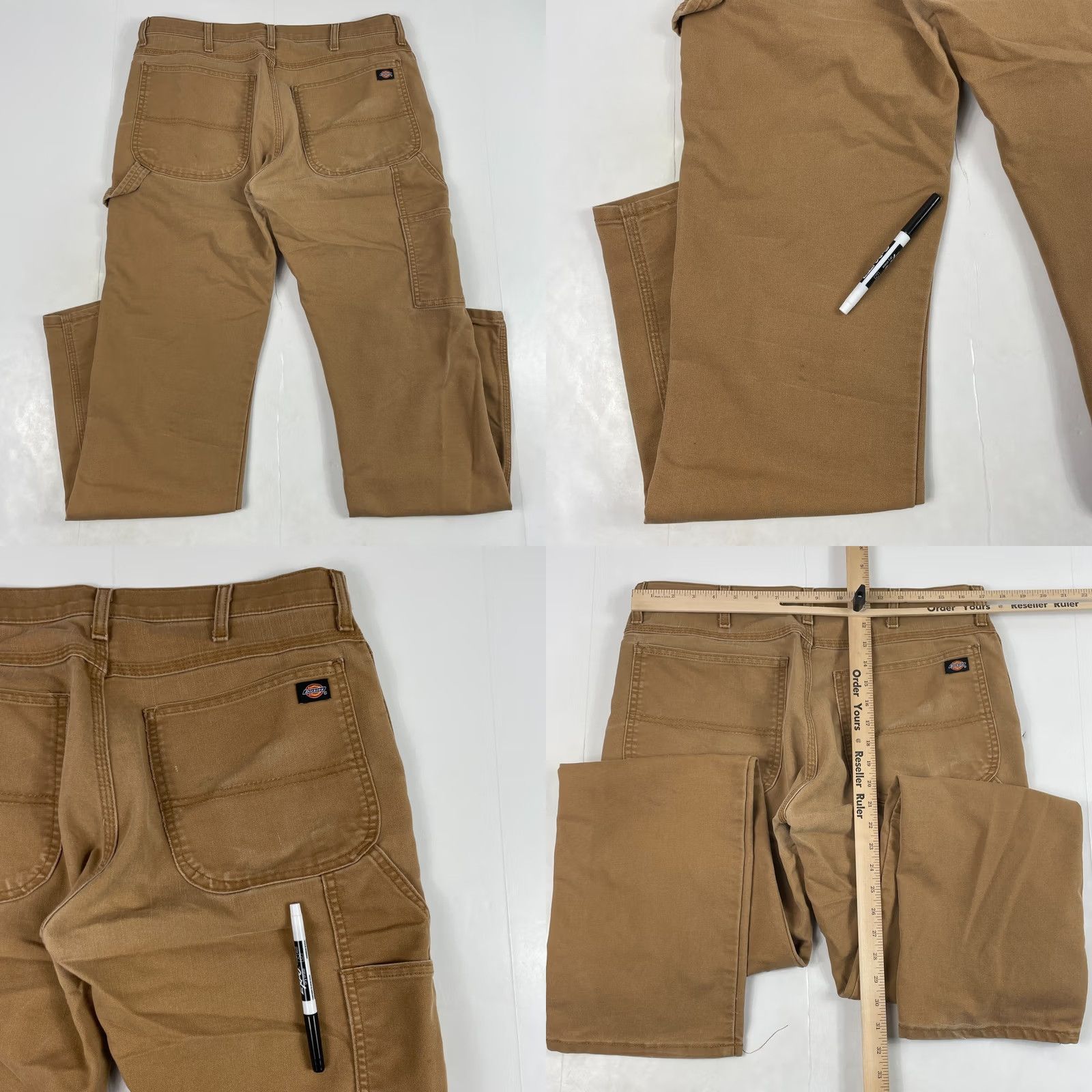 Dickies Dickies Pants Mens 34 x 34 Brown Canvas Carpenter Workwear Hiking Rugged Utility Size US 34 / EU 50 - 8 Thumbnail