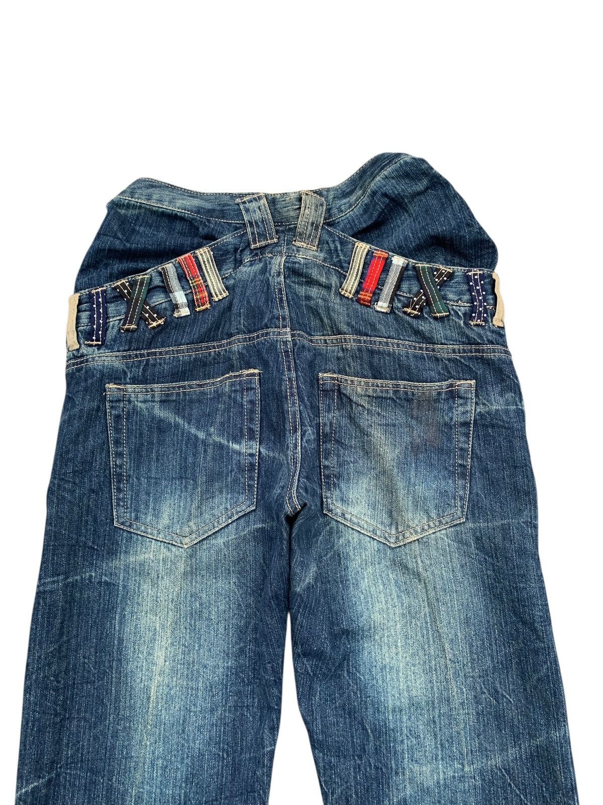 Le Grande Bleu (L.G.B.) DOUBLE WAIST UNBRAND PUNK STYLE RUSTY DISTRESSSED DENIM Size US 29 - 7 Thumbnail
