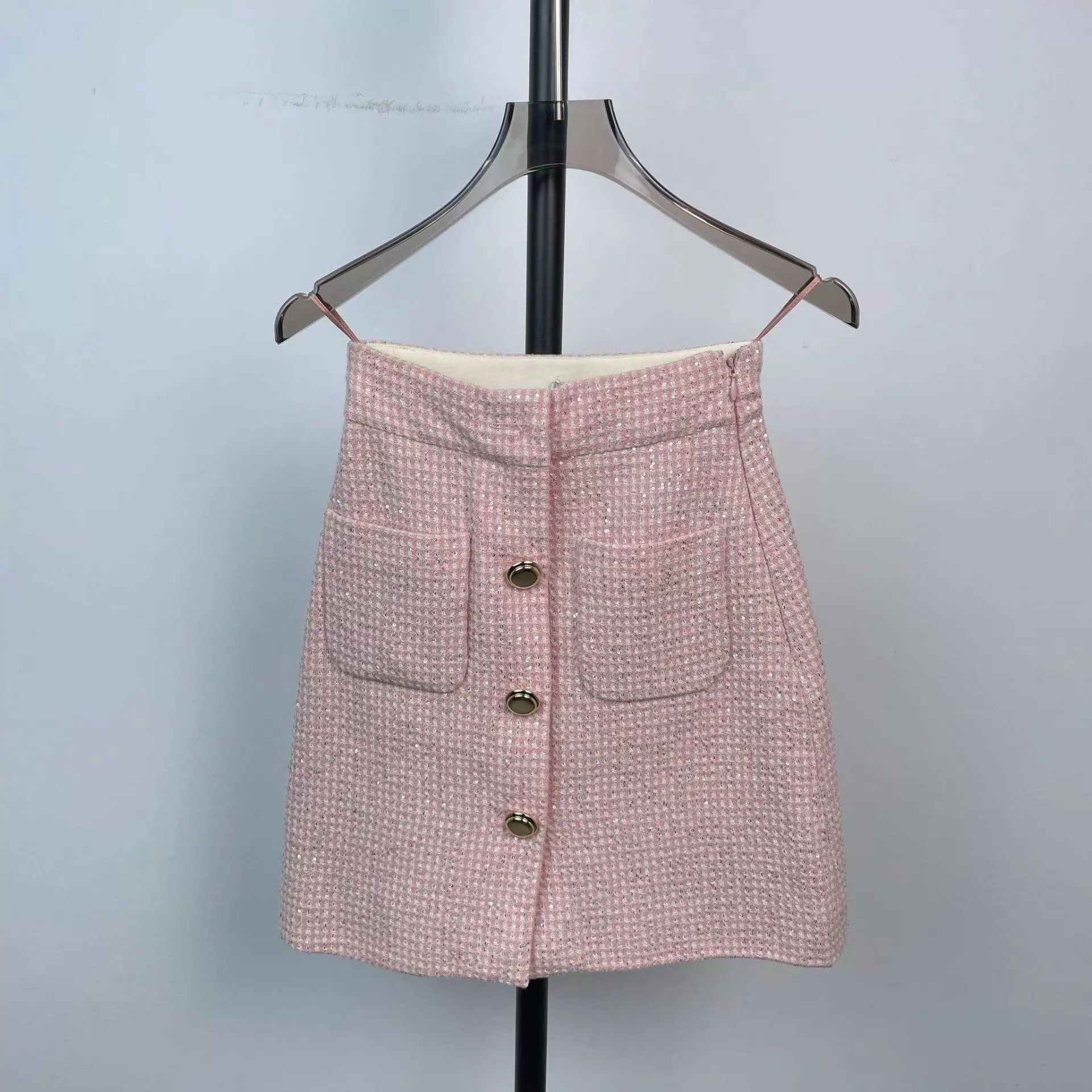Miu Miu MIU MIU women's short pink skirt 95 New 36 Size 25" / US 0 / IT 36 - 1 Thumbnail