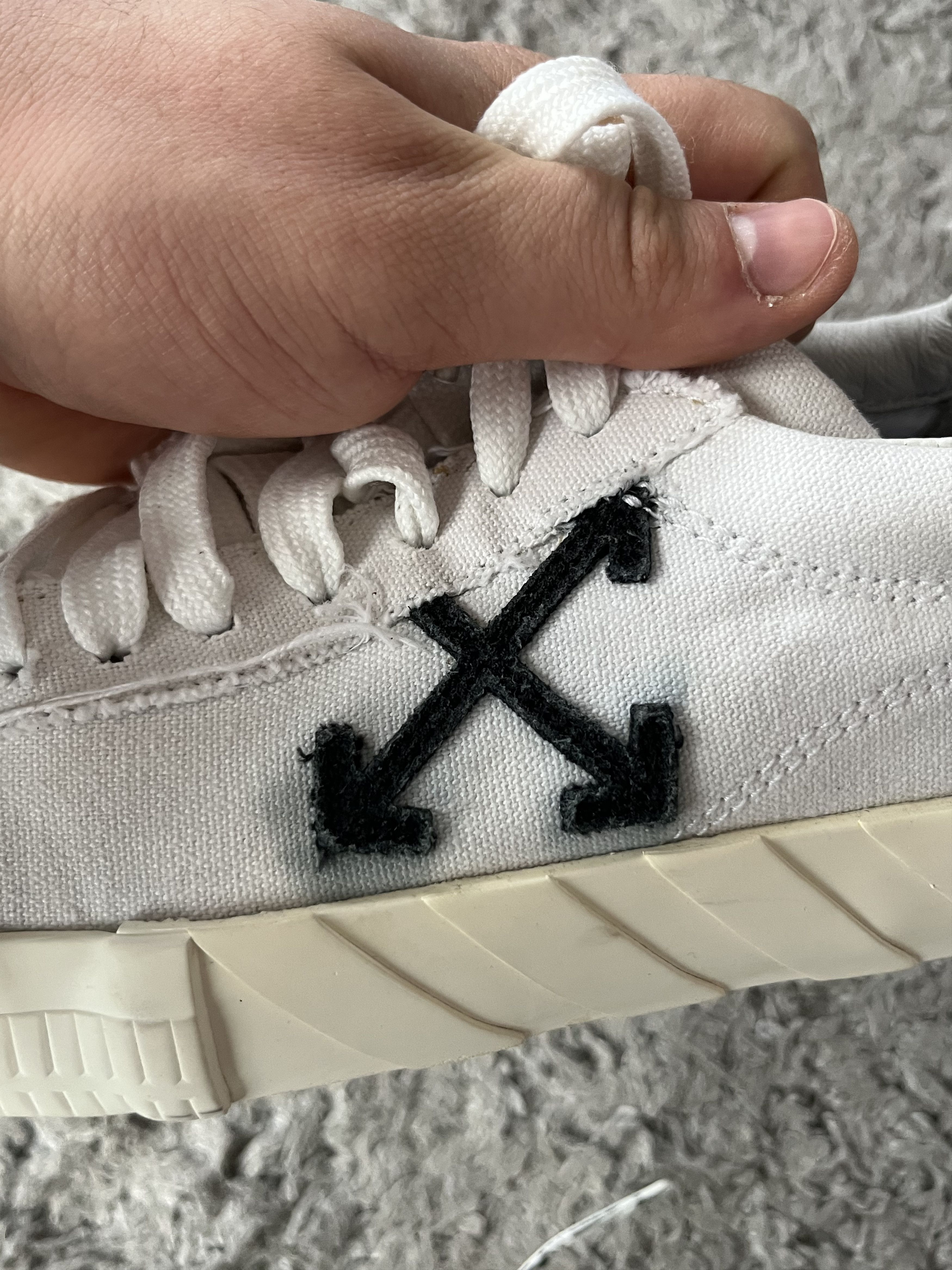 Off-White Vintage OFF-WHITE Liw Vulcanized Eco Canvas Sneakers Y2K Size US 7.5 / EU 40-41 - 6 Thumbnail
