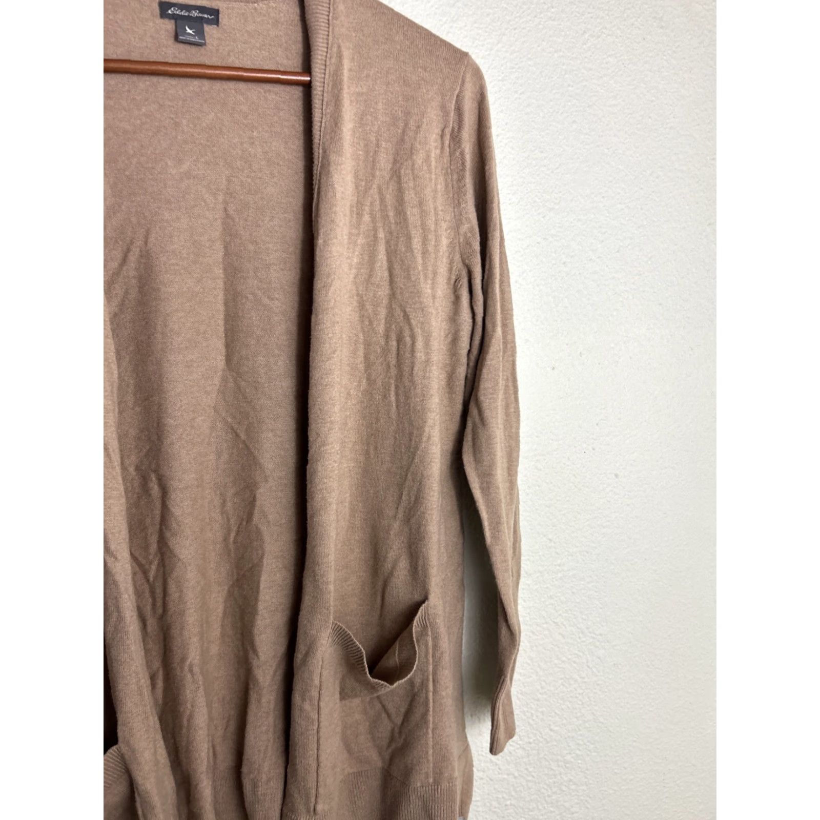 Eddie Bauer Eddie Bauer Cardigan Women L Beige Cotton Nylon Layering Sweater Mens? (No) Size L / US 10 / IT 46 - 6 Thumbnail