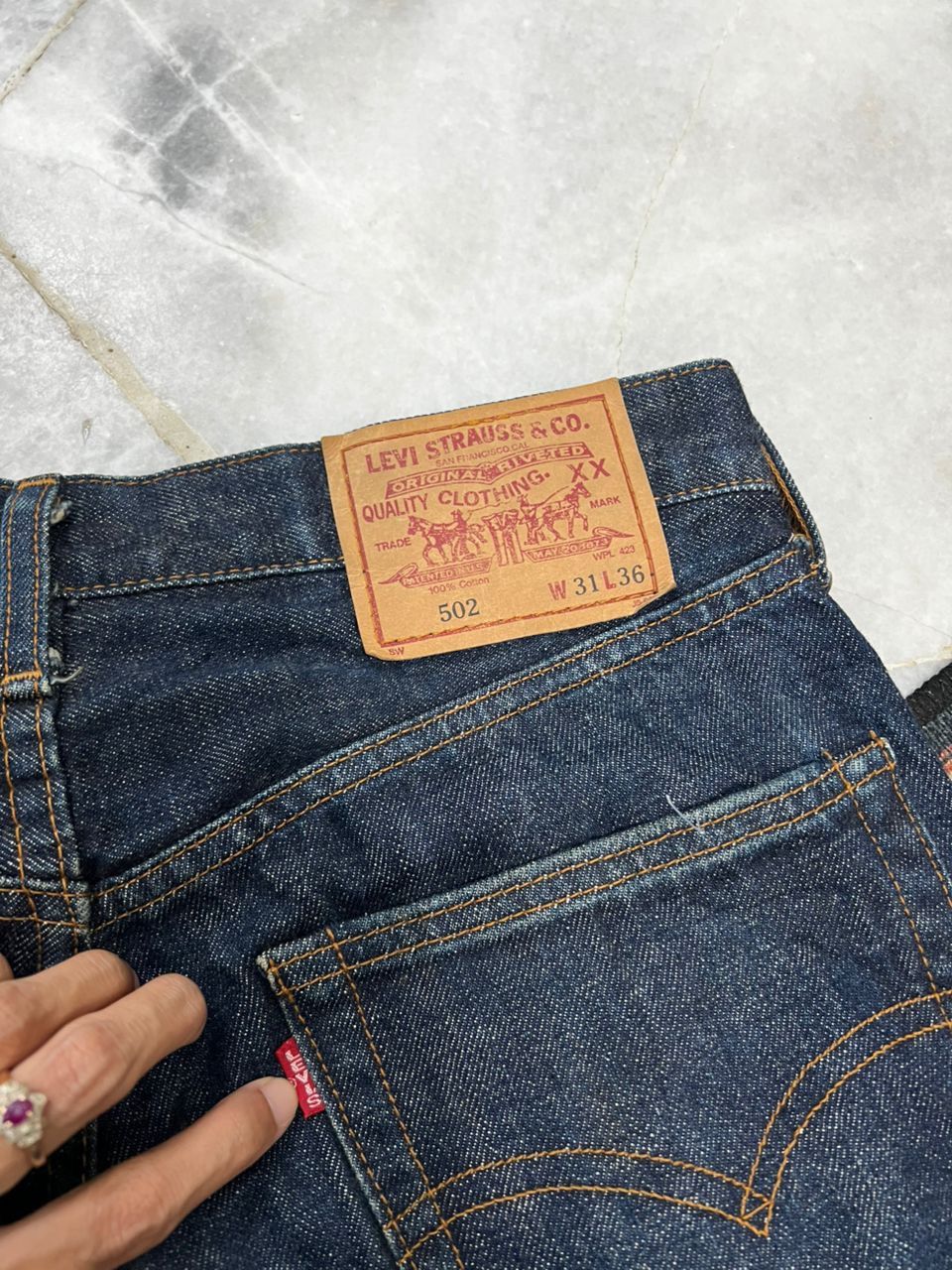 Levi's Vintage Clothing LVC 502 Big E Selvedge Jeans Size US 31 - 7 Thumbnail