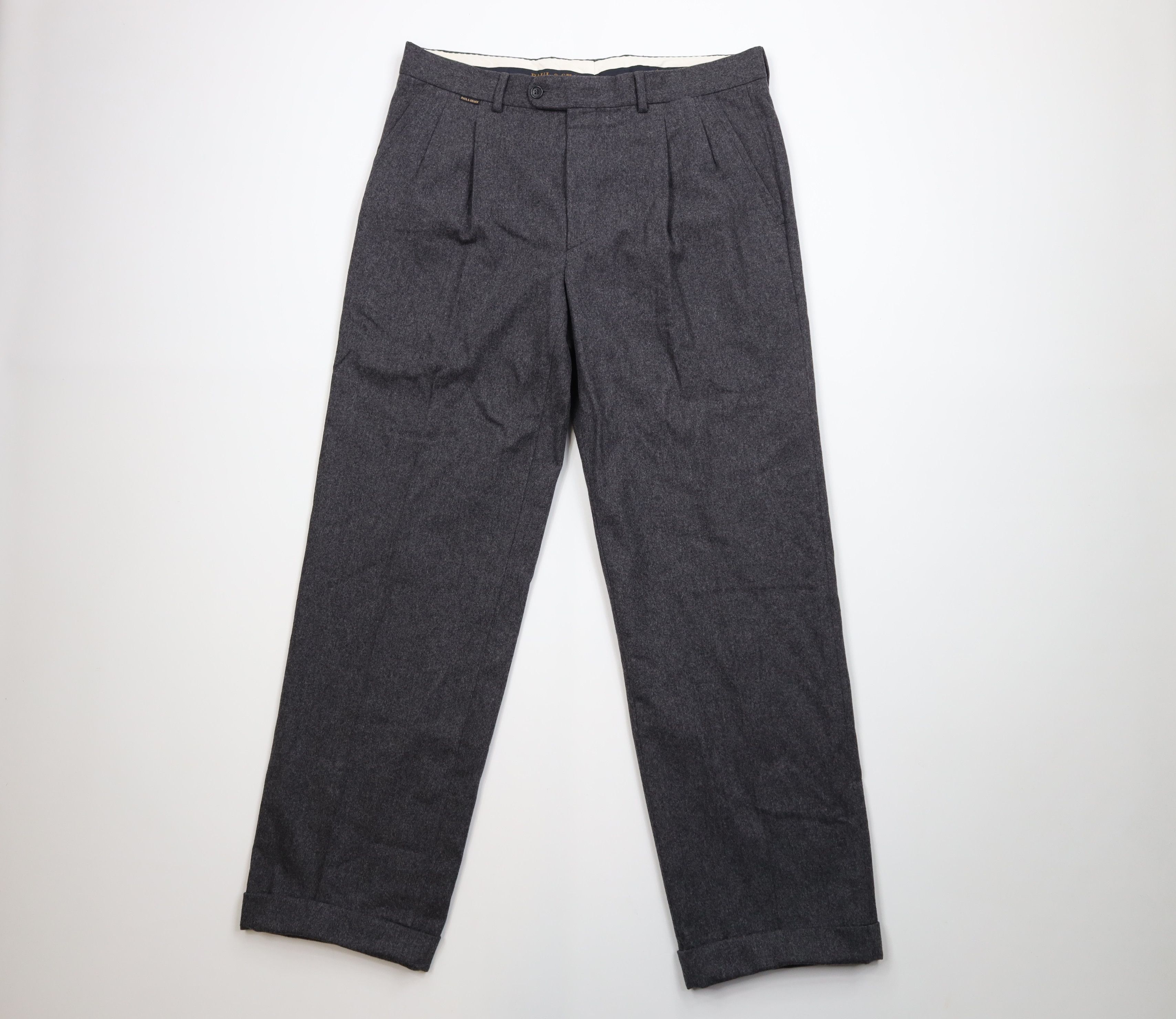 Paul & Shark Paul & Shark Guabello Wool Wide Leg Chino Pants Gray Size US 36 / EU 52 - 1 Thumbnail