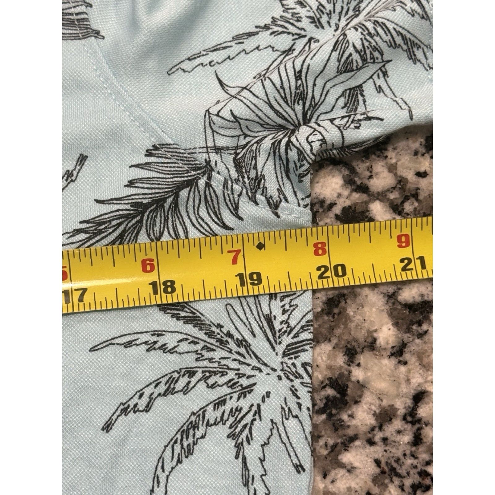 Vintage VINTAGE 7 Diamonds Men's Polo Shirt Short Sleeve Cotton Blend Floral Pattern Spring Summer Medium Mint Performance Size US S / EU 44-46 / 1 - 3 Thumbnail