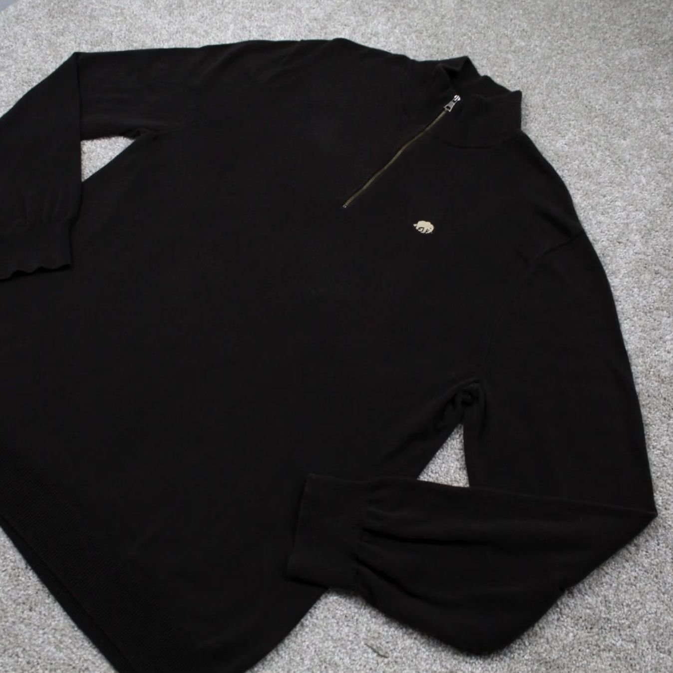 Banana Republic Banana Republic Sweatshirt Mens XL Brown 1/4 Zip 100% Cotton L/S Pullover Size US XL / EU 56 / 4 - 3 Thumbnail
