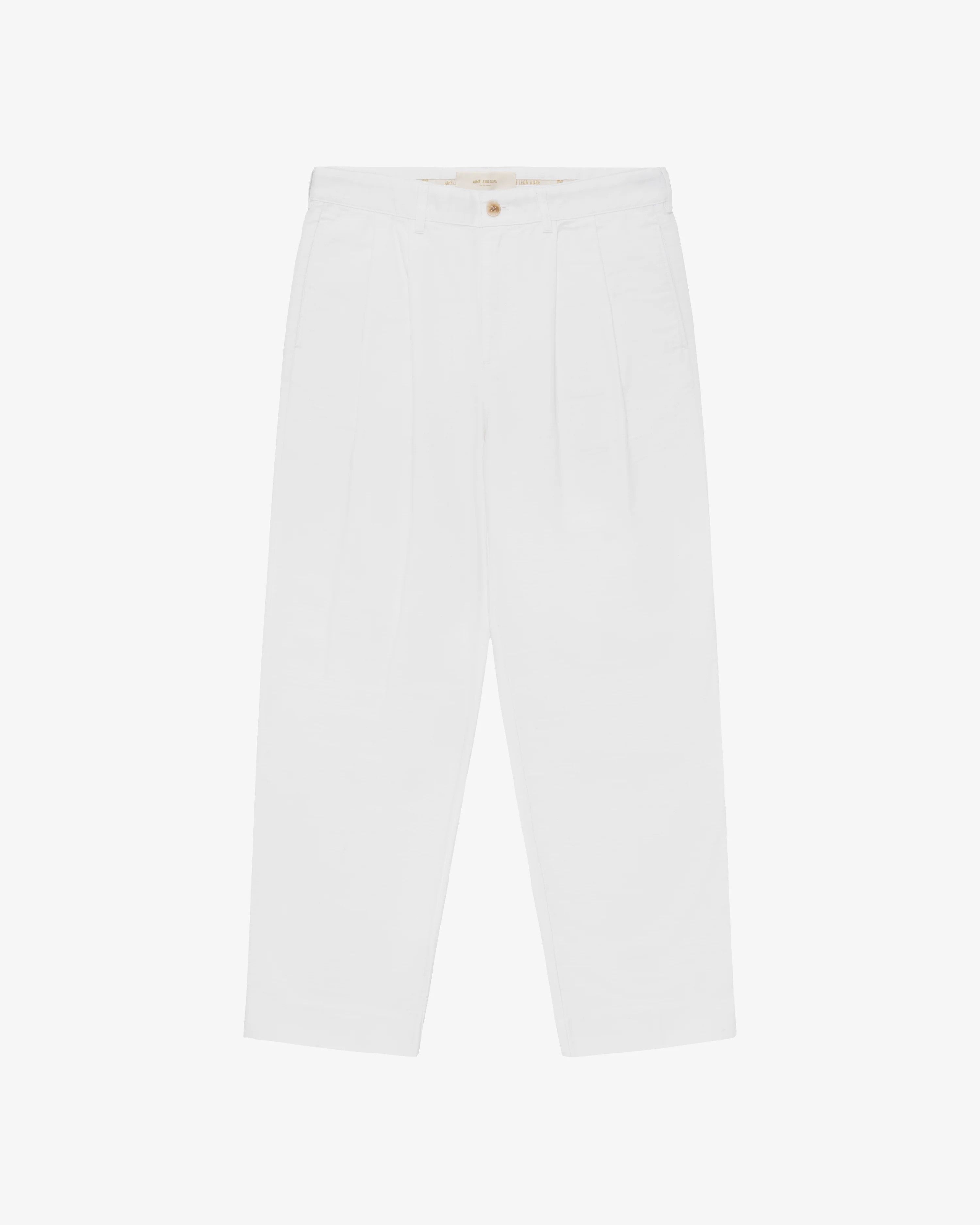 Aime Leon Dore o1mle0126 Garment Dyed Double Pleated Pant in White Size US 36 / EU 52 - 1 Thumbnail