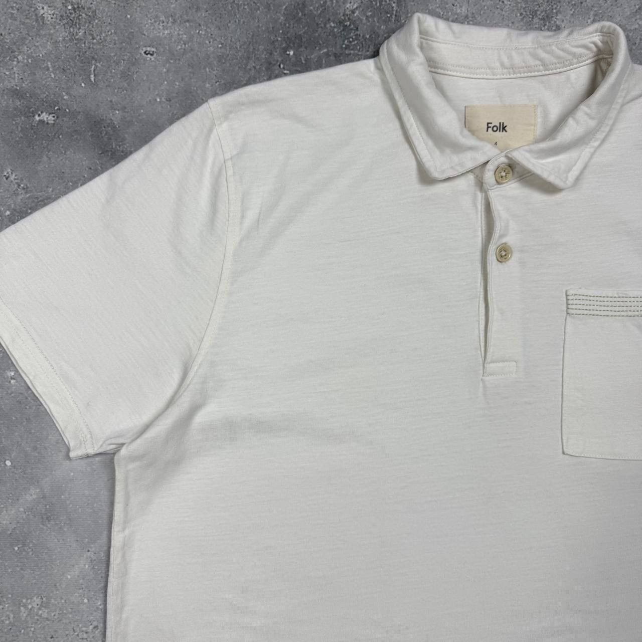 Folk Folk Two-Button Pocket Short Sleeve Polo Shirt Off White 4 L Size US L / EU 52-54 / 3 - 4 Thumbnail