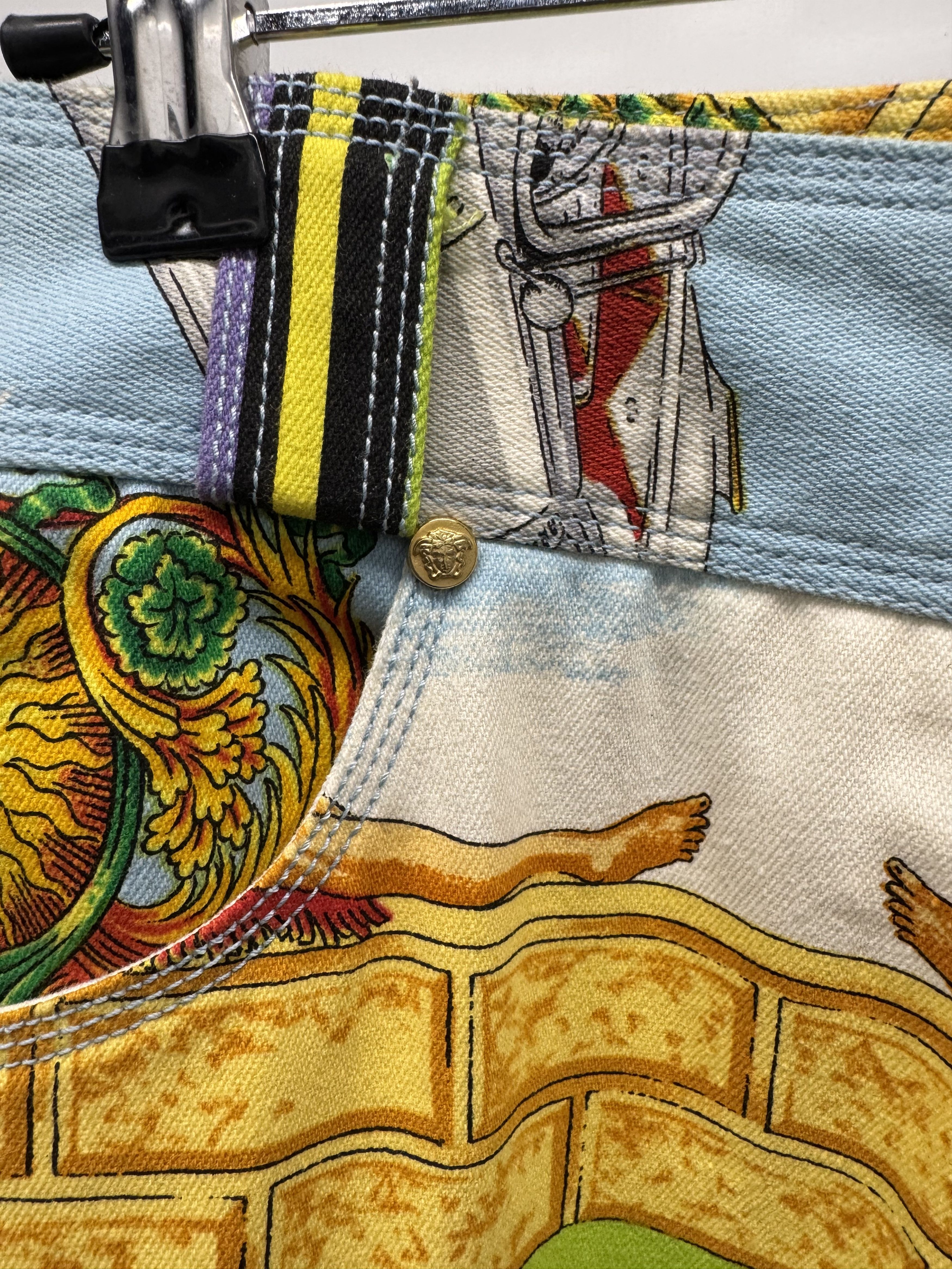 Versace Vintage Gianni Versace Miami Beach Print Jeans Size US 32 / EU 48 - 4 Thumbnail