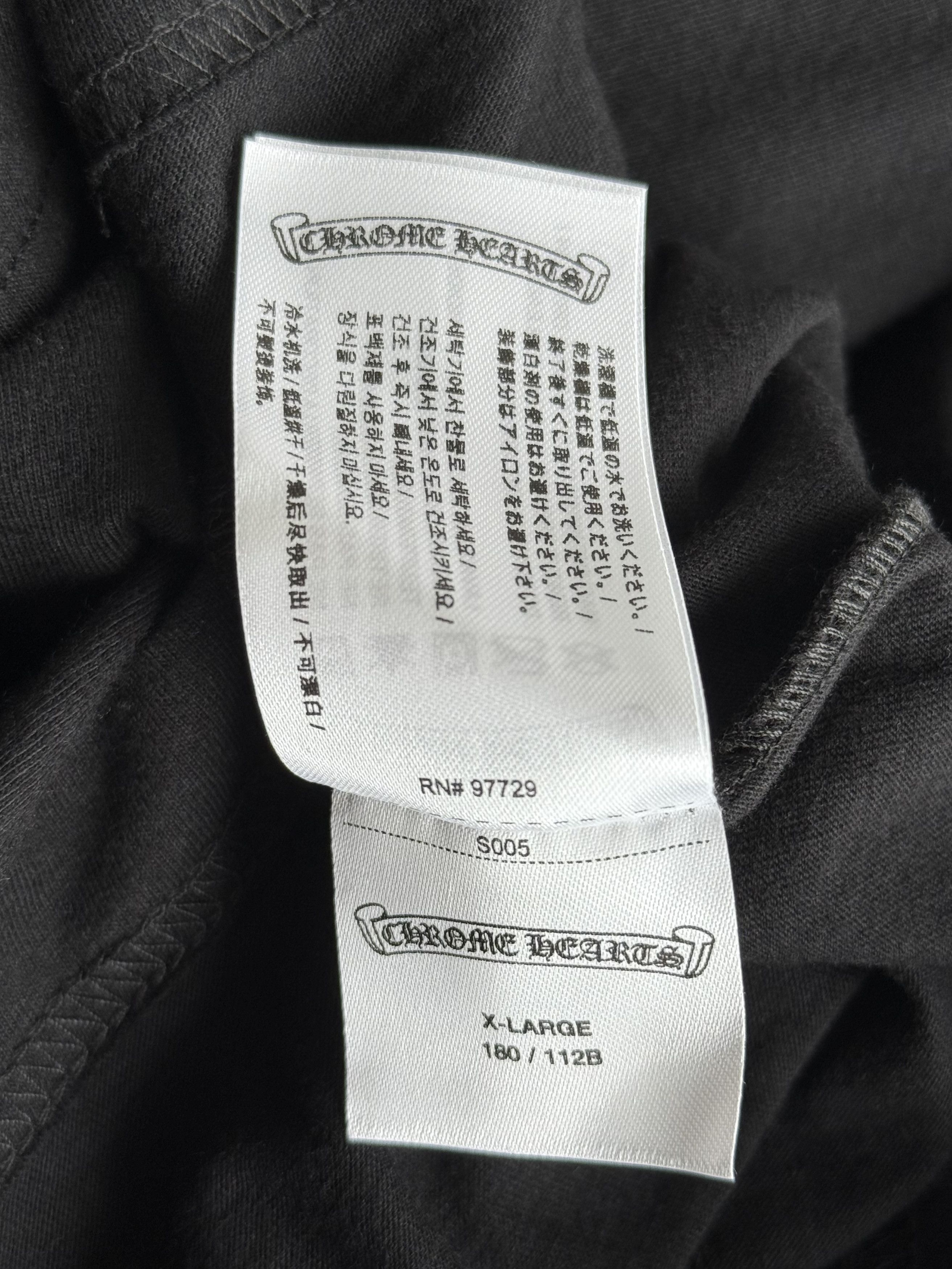 Chrome Hearts Chrome Hearts Black & White Neck Logo Longsleeve T-Shirt Size US XL / EU 56 / 4 - 6 Thumbnail