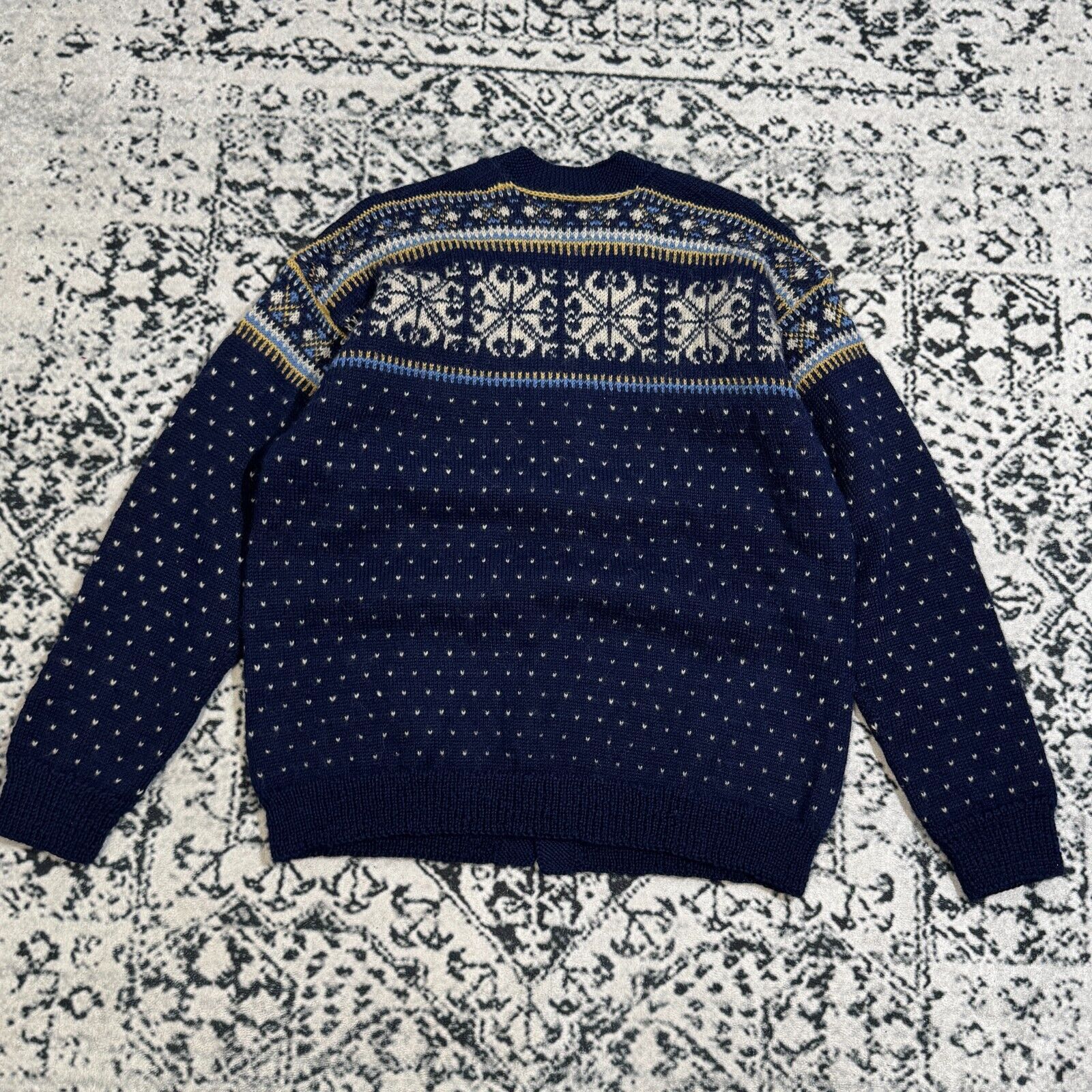 Vintage Vintage Unisex Blue Navy Wool Sweater Cardigan Size S Size US S / EU 44-46 / 1 - 15 Thumbnail
