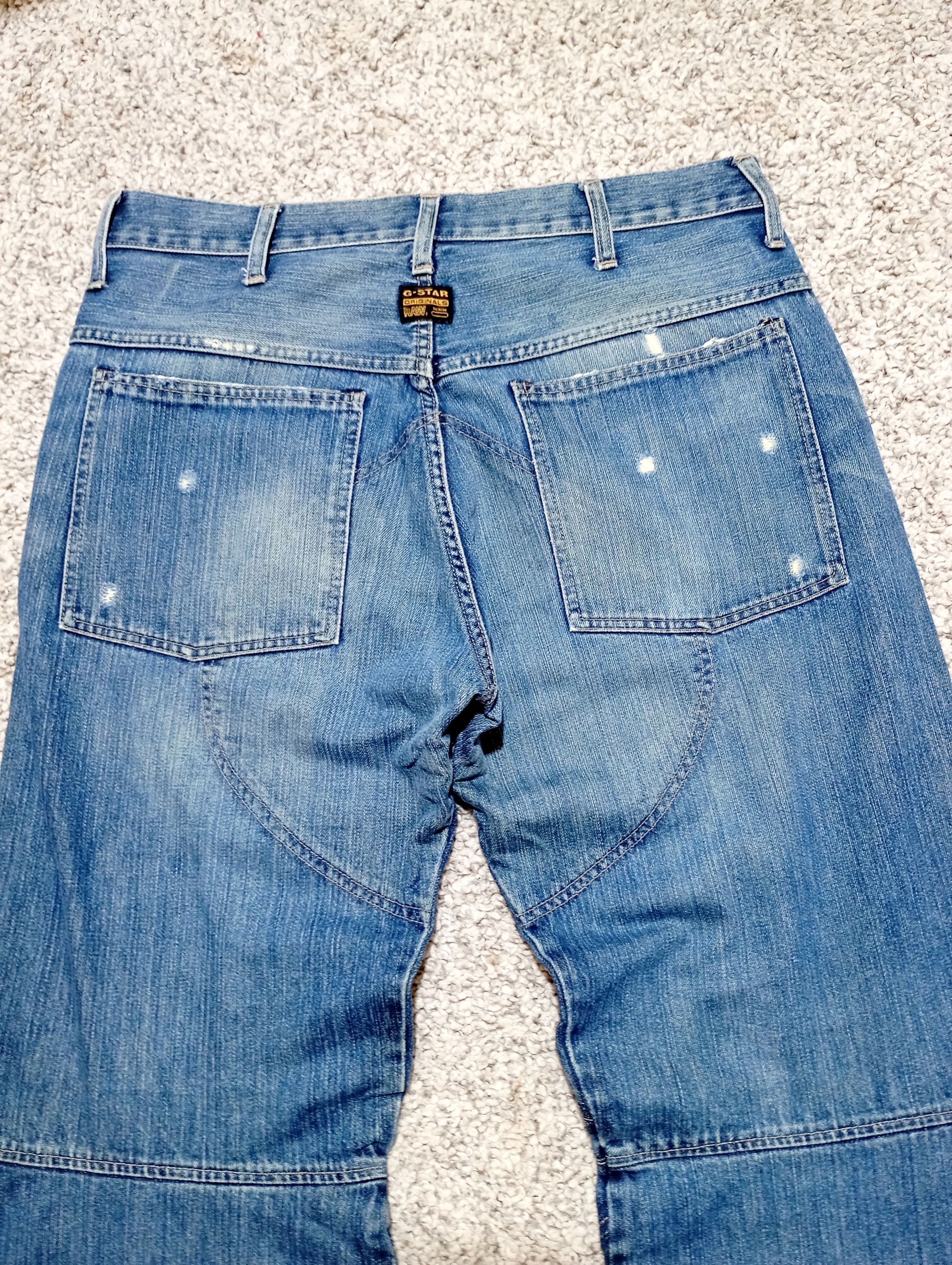 G-Star Vintage 90s G-Star Raw Elwood Denim Cargo Baggy Pants Hype Size US 33 - 3 Thumbnail