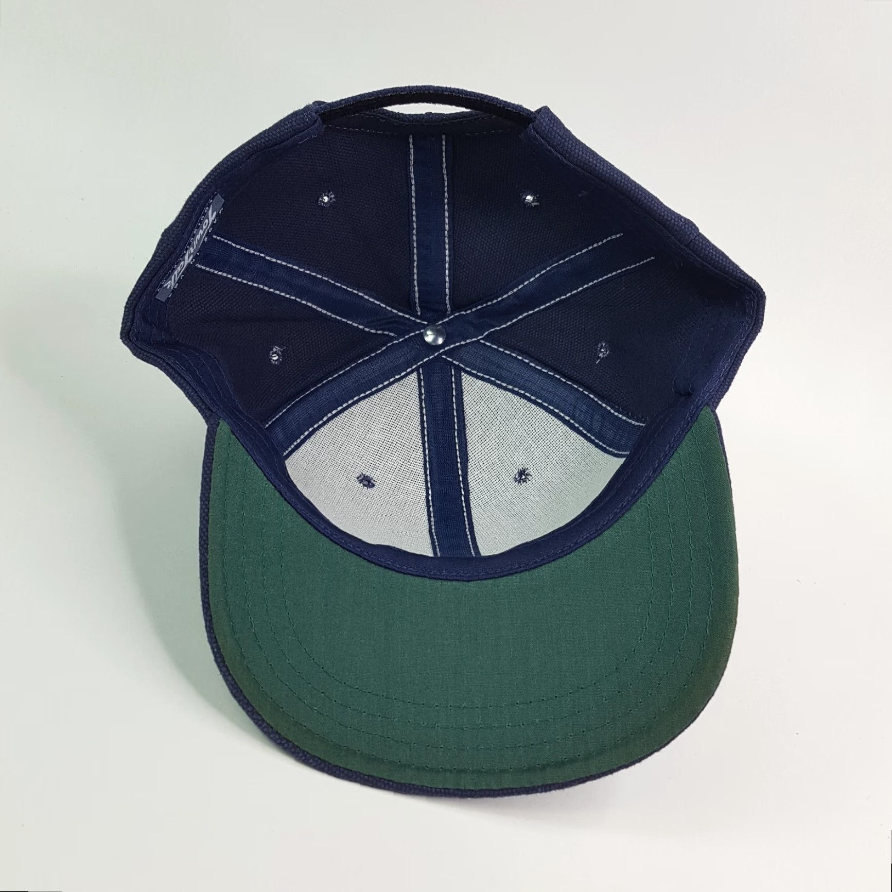Vintage VINTAGE Town Talk Navy Blue Adjustable Hat Baseball Cap USA Made Knit Cotton Blend Embroidered Breathable Lightweight Solid 90s Casual Mens Hat Size ONE SIZE - 6 Thumbnail