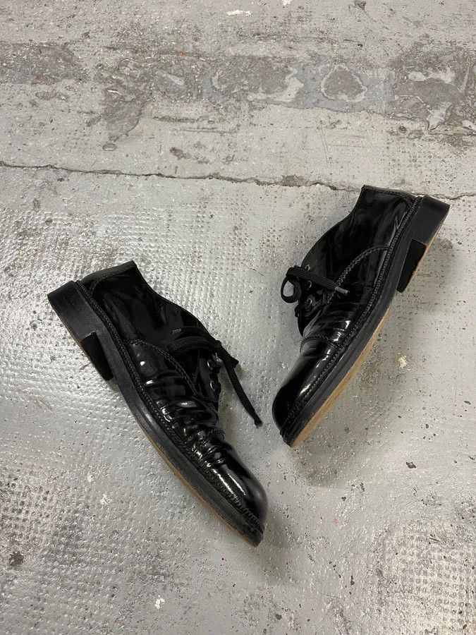 Dolce & Gabbana 2000s Dolce & Gabbana Black Class Leather Derbies Size US 7.5 / EU 40-41 - 2 Thumbnail