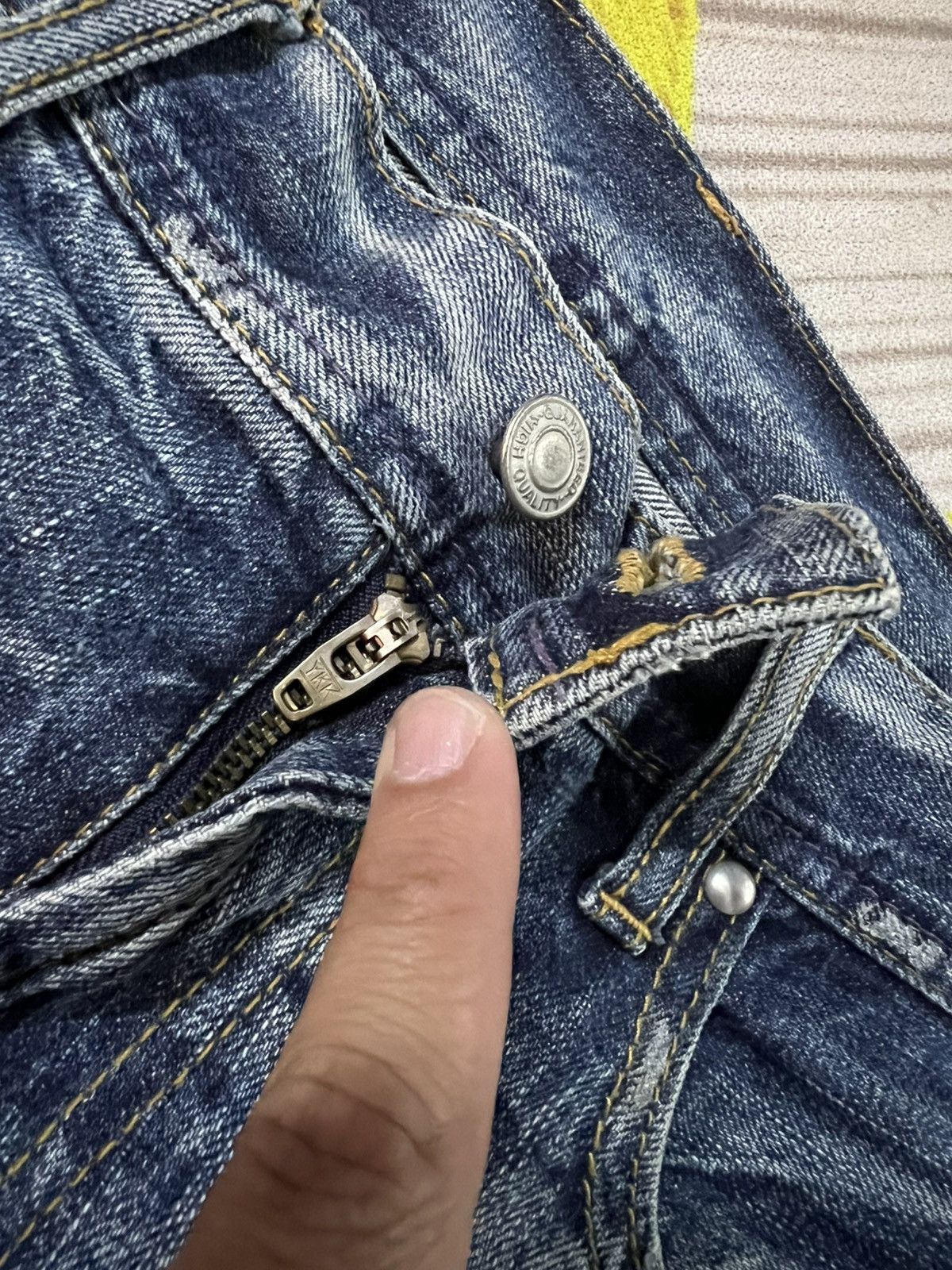 Japanese Brand 💥Flare💥Japanese Unbrand Distressed Jean Size US 31 - 11 Thumbnail