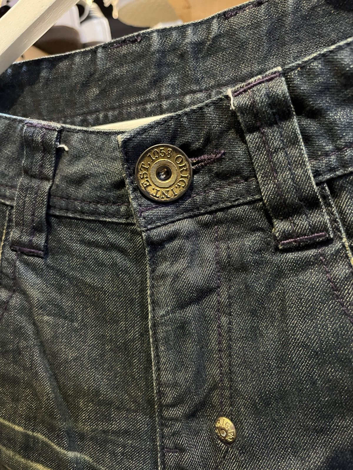 Japanese Brand Rattle Trap Faded Blue Jeans
