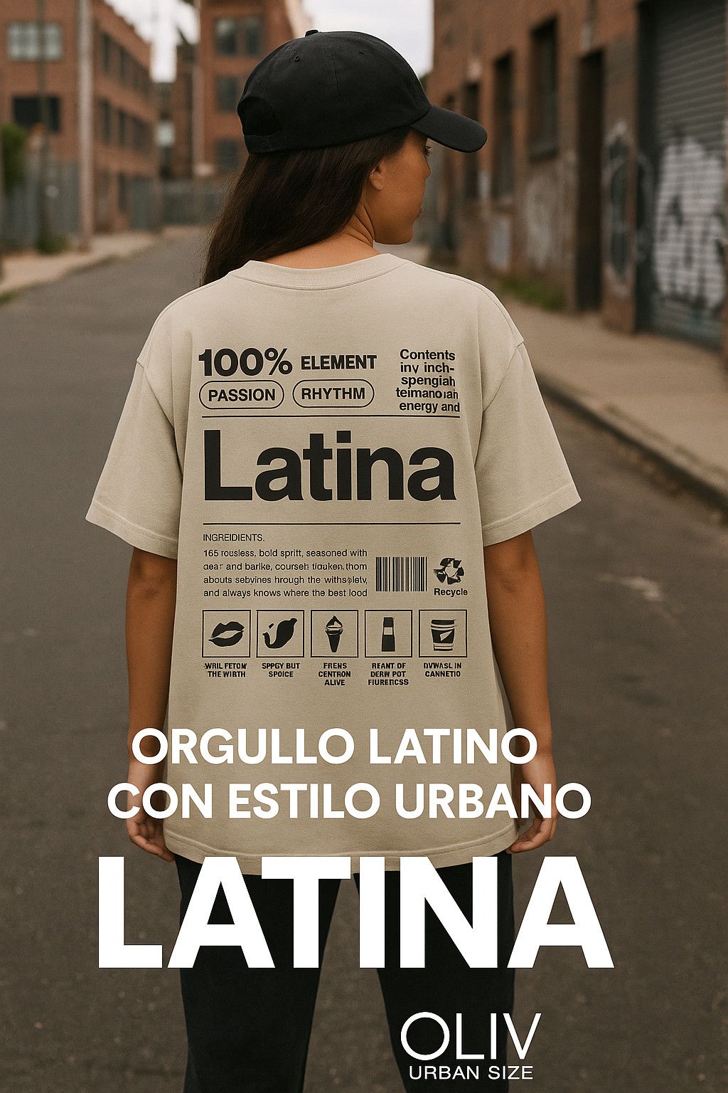 Other "Latina Element" T-shirt – Pride and Power with Urban Style Size ONE SIZE - 1 Thumbnail
