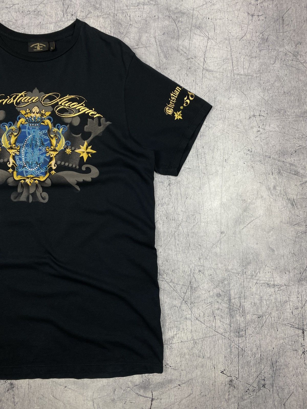 Christian Audigier Christian Audigier Double Print T-Shirt Y2K Made in USA Size US L / EU 52-54 / 3 - 4 Thumbnail