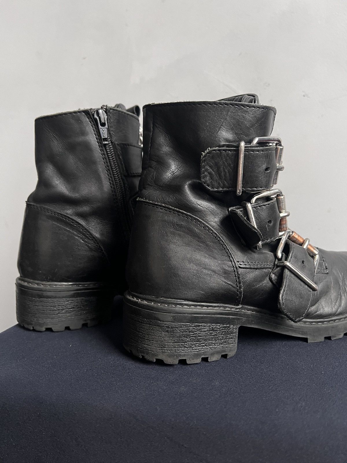 New Rock Opium leather ankle belted boots opium style new rock Size US 7.5 / EU 40-41 - 7 Thumbnail